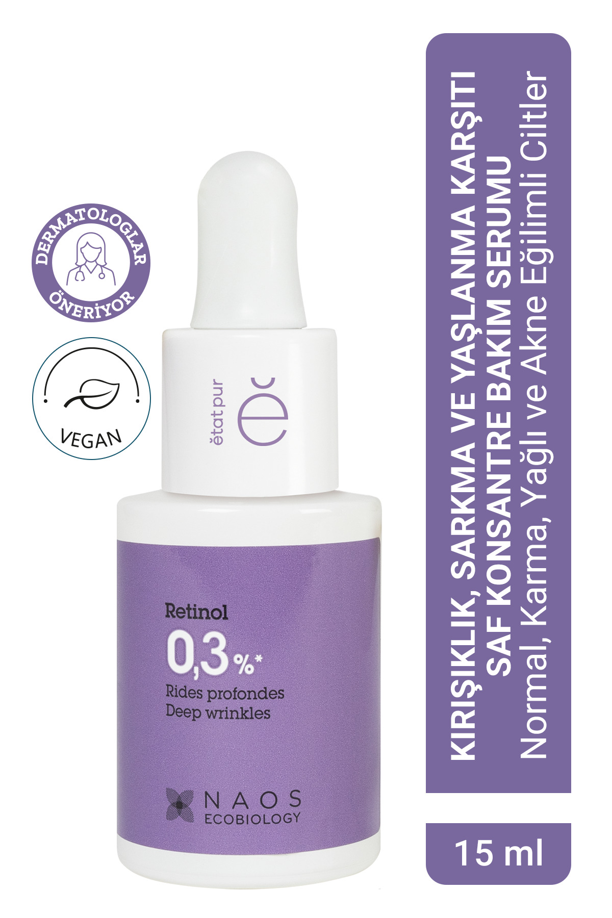 Etat Pur سرم مراقبت از چین و چروک پوست با غلظت پاک کننده Retinol 0.3%
