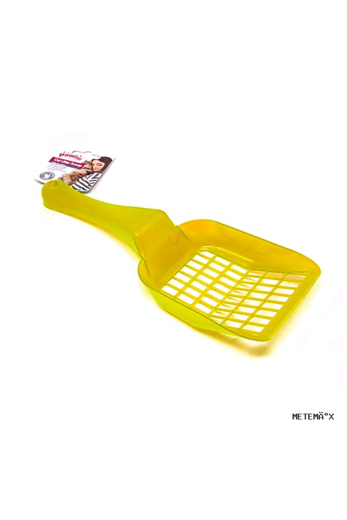 بیلچه پلاستیکی خاک گربه پاوایز Pawise METEMIX (214600)، زرد