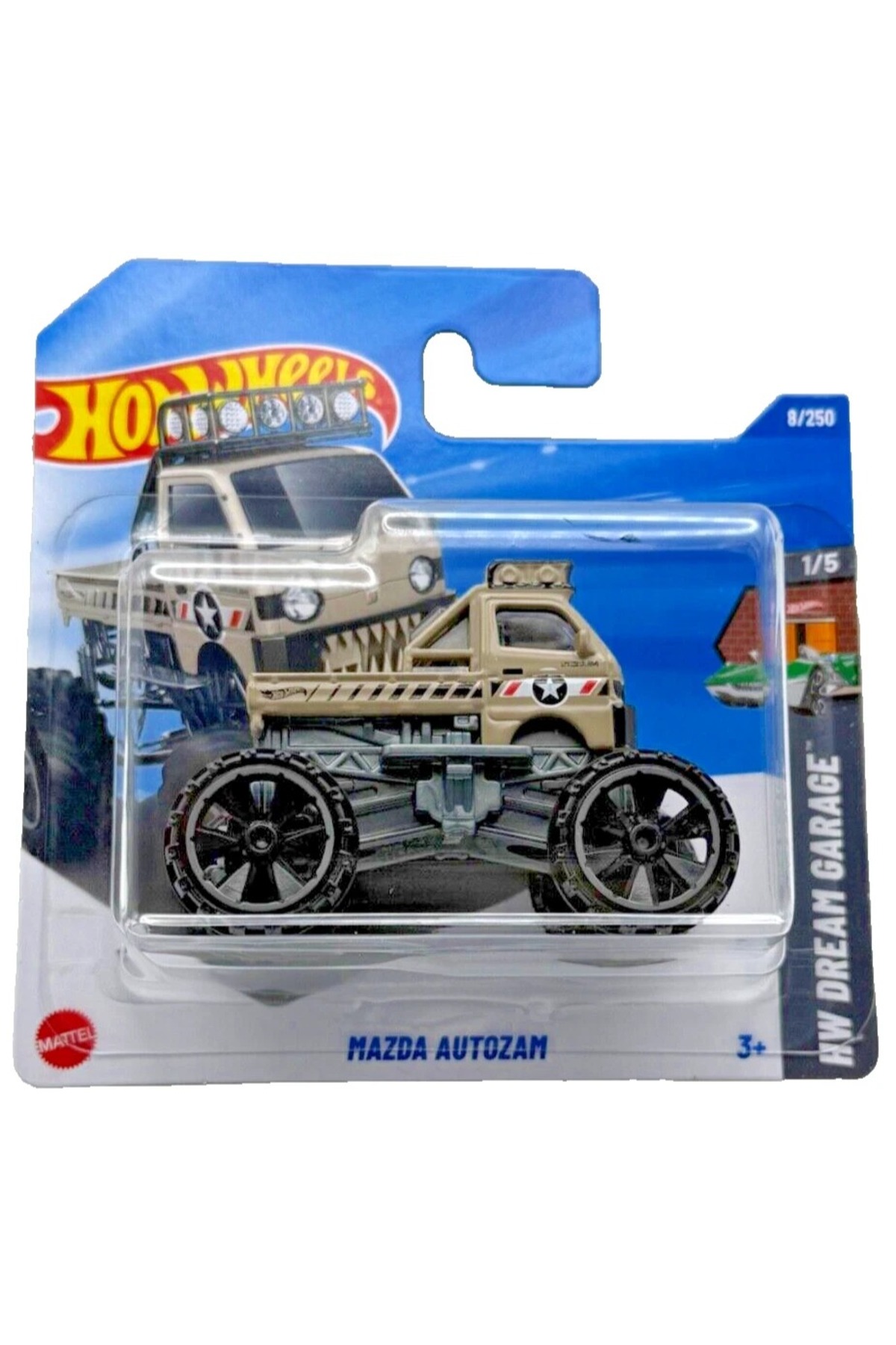 ماشین اسباب بازی کامیون مزدا اتوزم هیولا طرح نظامی 1:64 مدل 1 5 از ترکیه HOT WHEELS