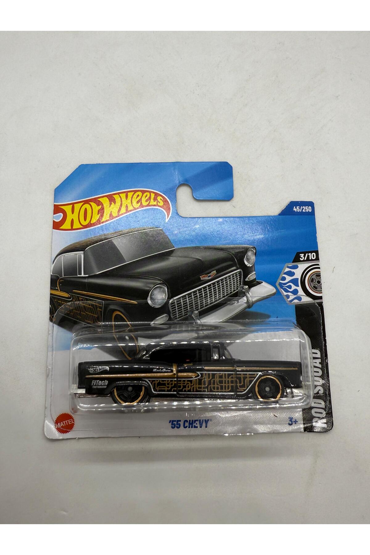 ماشین اسباب بازی 55 CHEVY سیاه هات ویلز اورجینال HOT WHEELS