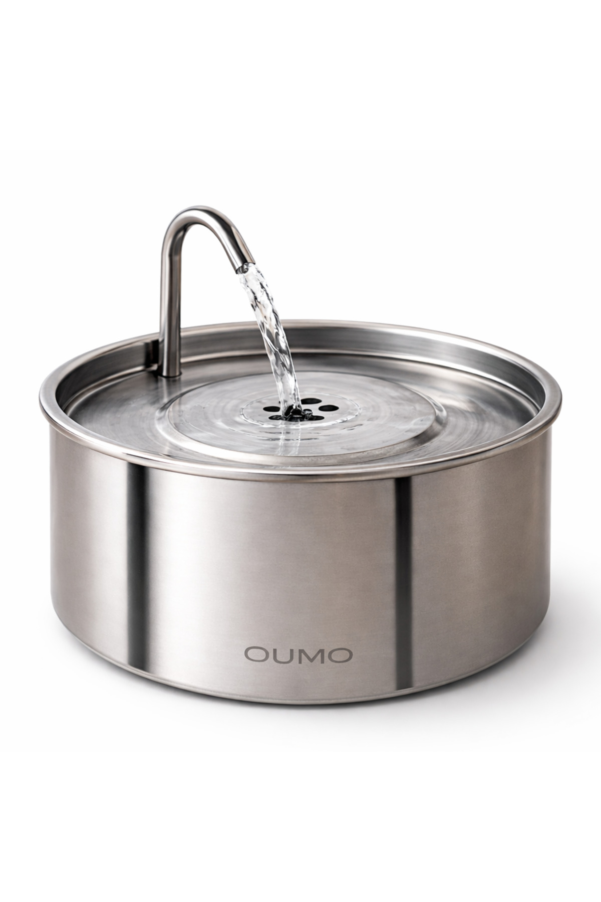 آبخوری فواره‌ای حیوانات خانگی اومو Oumo، ۲٫۵ لیتری استیل ضدزنگ و فیلتردار 2.5L