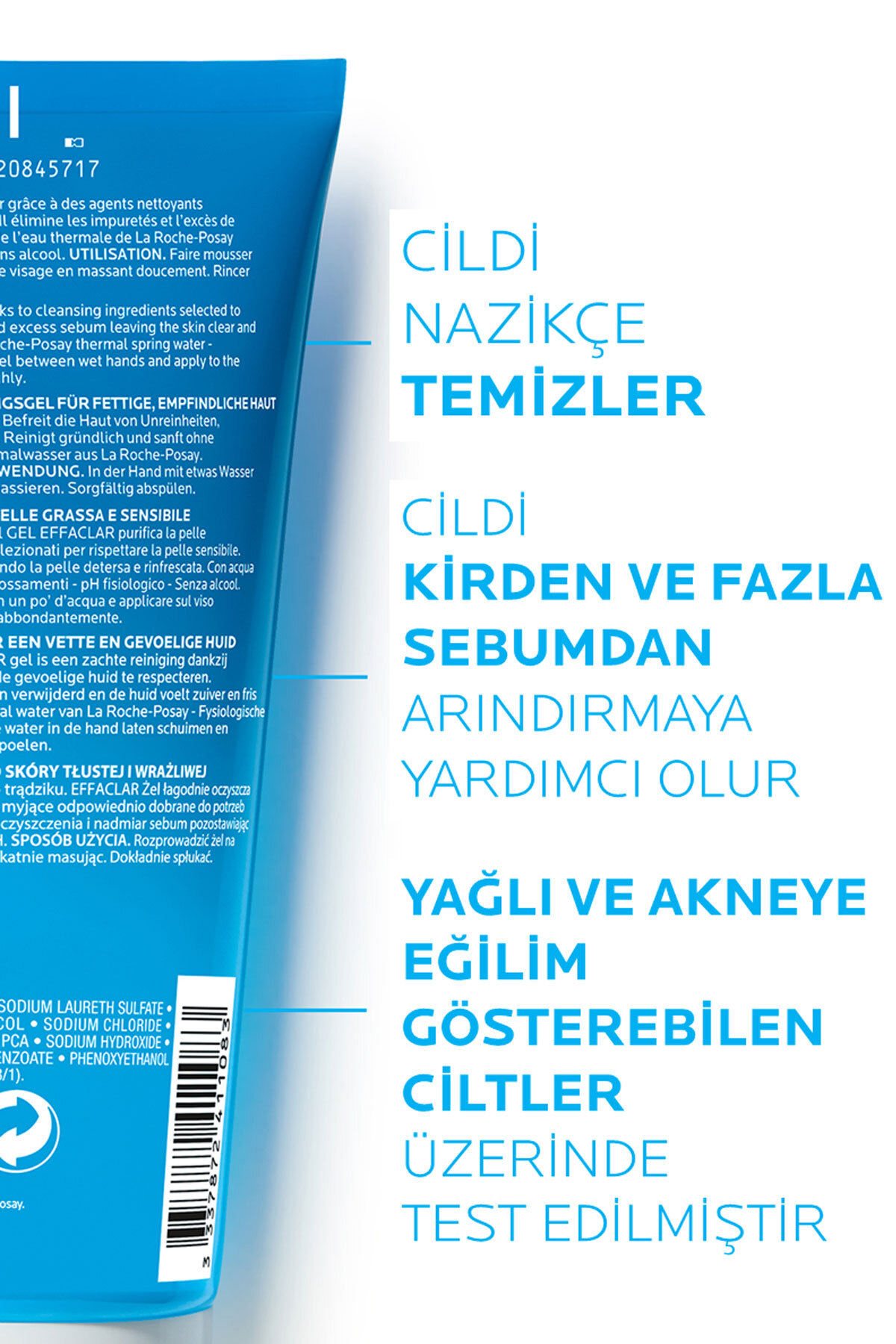 ست مراقبت پوست مجموعه از برای روغن اساسی: ژل شستشو و دوتایی EFFACLAR M+ &amp; FRECHING TONIK La Roche Posay