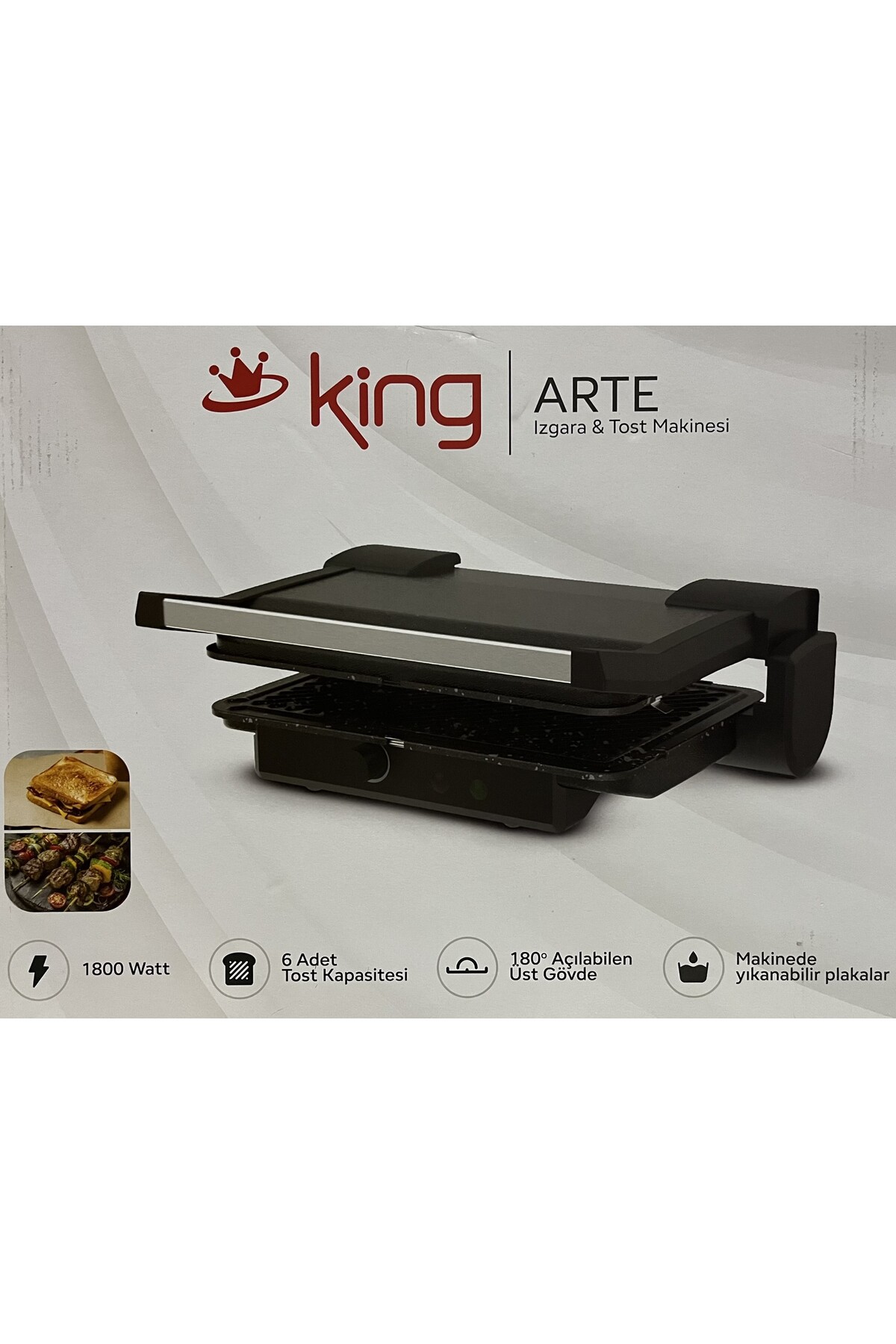 دستگاه ساندویچ و تست توستر گریل ARTE K459 اورجینال King