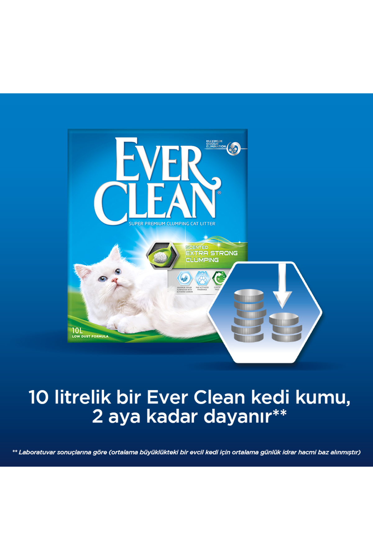 خاک گربه کلامپ‌شونده معطر با قدرت بالا، ۱۰ لیتر، ایورکلین Ever Clean