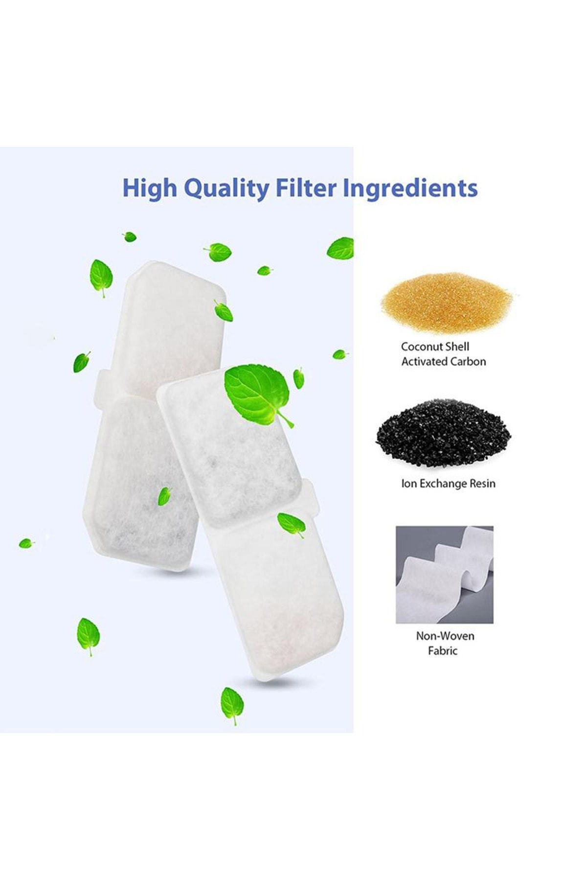 فیلتر کربنی یدکی آب‌نمای سگ و گربه، ۱۰ عددی، فوگی Fogy مدل Karbon FiltreSrc10