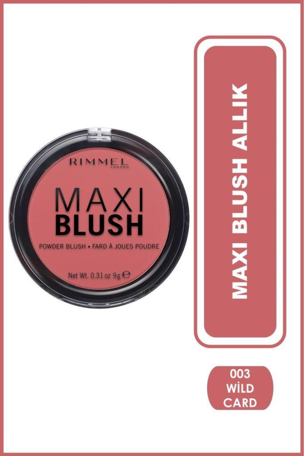 رژگونه پودری ریمل لندن Rimmel London Maxi Blush 003 Wild Card چندرنگ