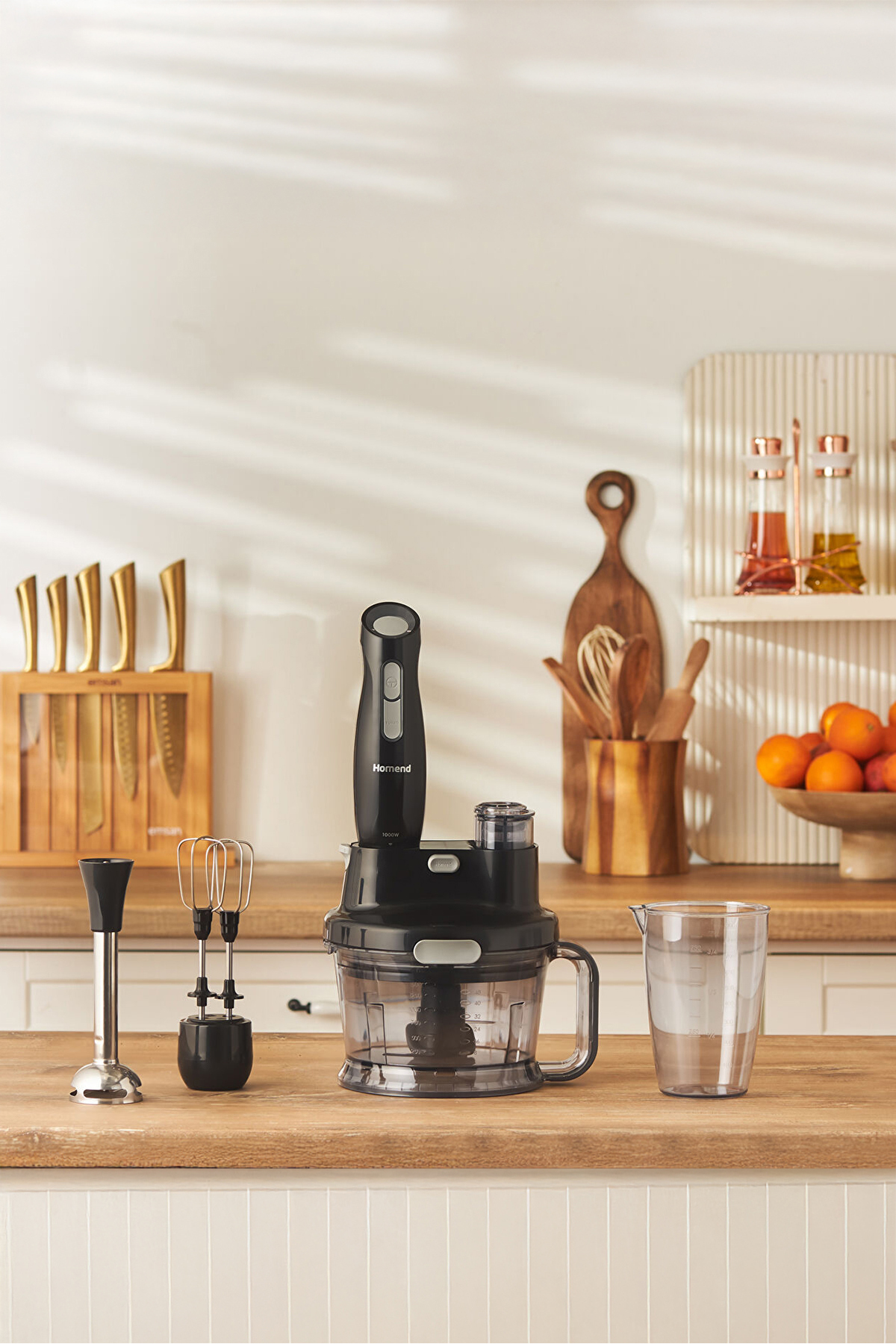 ست مخلوط کن غذاساز FUNCTIONALL 2808H خاکستری مشکی اورجینال HOMEND