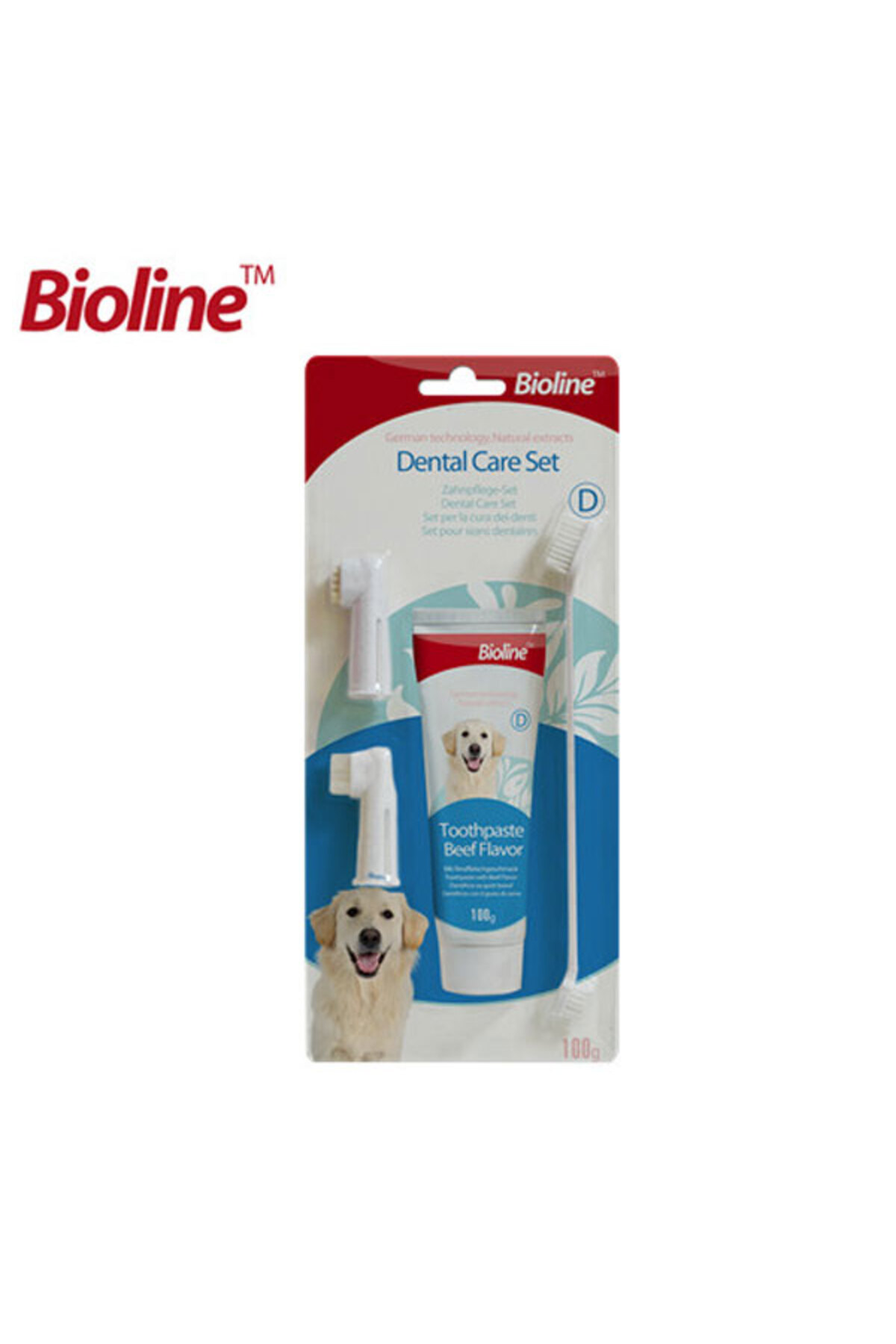 ست ژل پاک‌کننده دهان و مسواک سگ بیولاین Bioline Ds-Derin