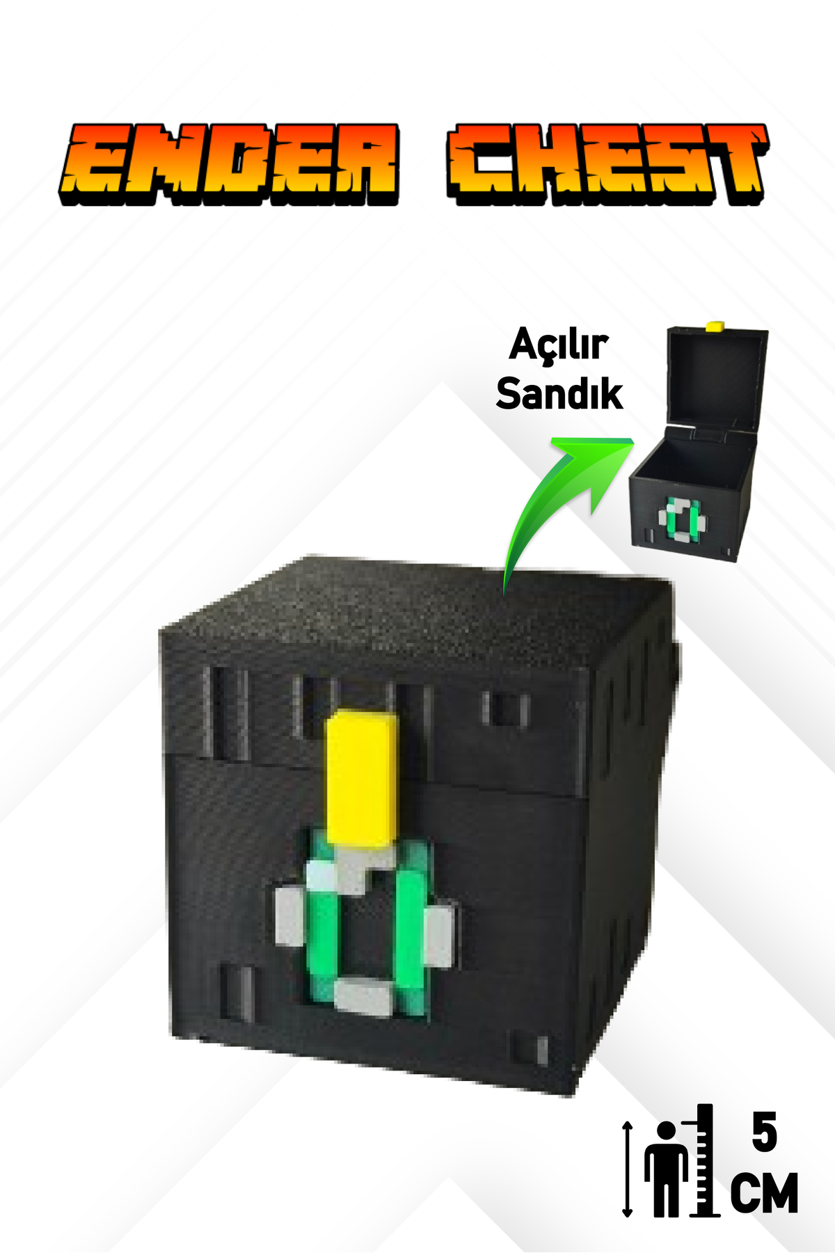 اسباب بازی های فیگور شخصیت MINECRAFT ENDER CHEST با طرح جعبه قابل بسته شدن مجدد GiginGo