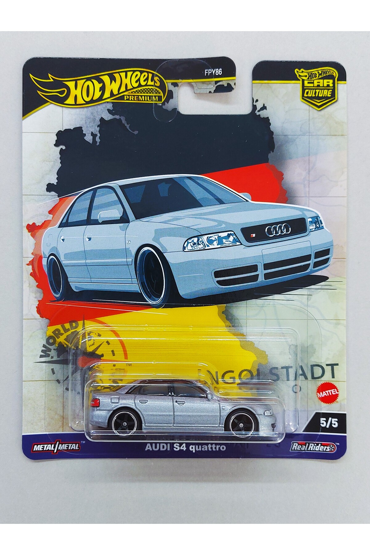 ماشین اسباب بازی خودروی ممتاز آئودی S4 کواترو تور جهانی 2024 . از ترکیه HOT WHEELS