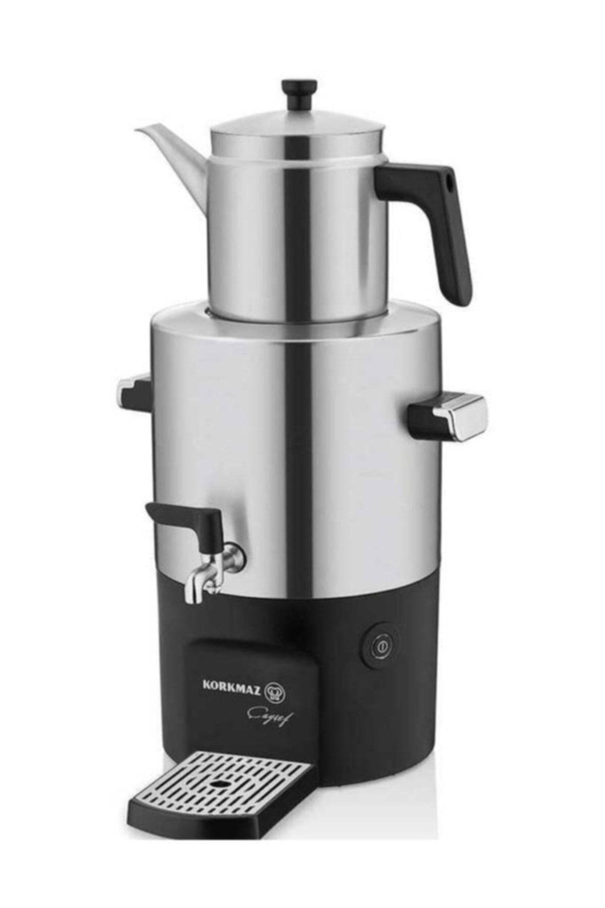 چای ساز سماور ساتن مات A841 INOX اورجینال KORKMAZ
