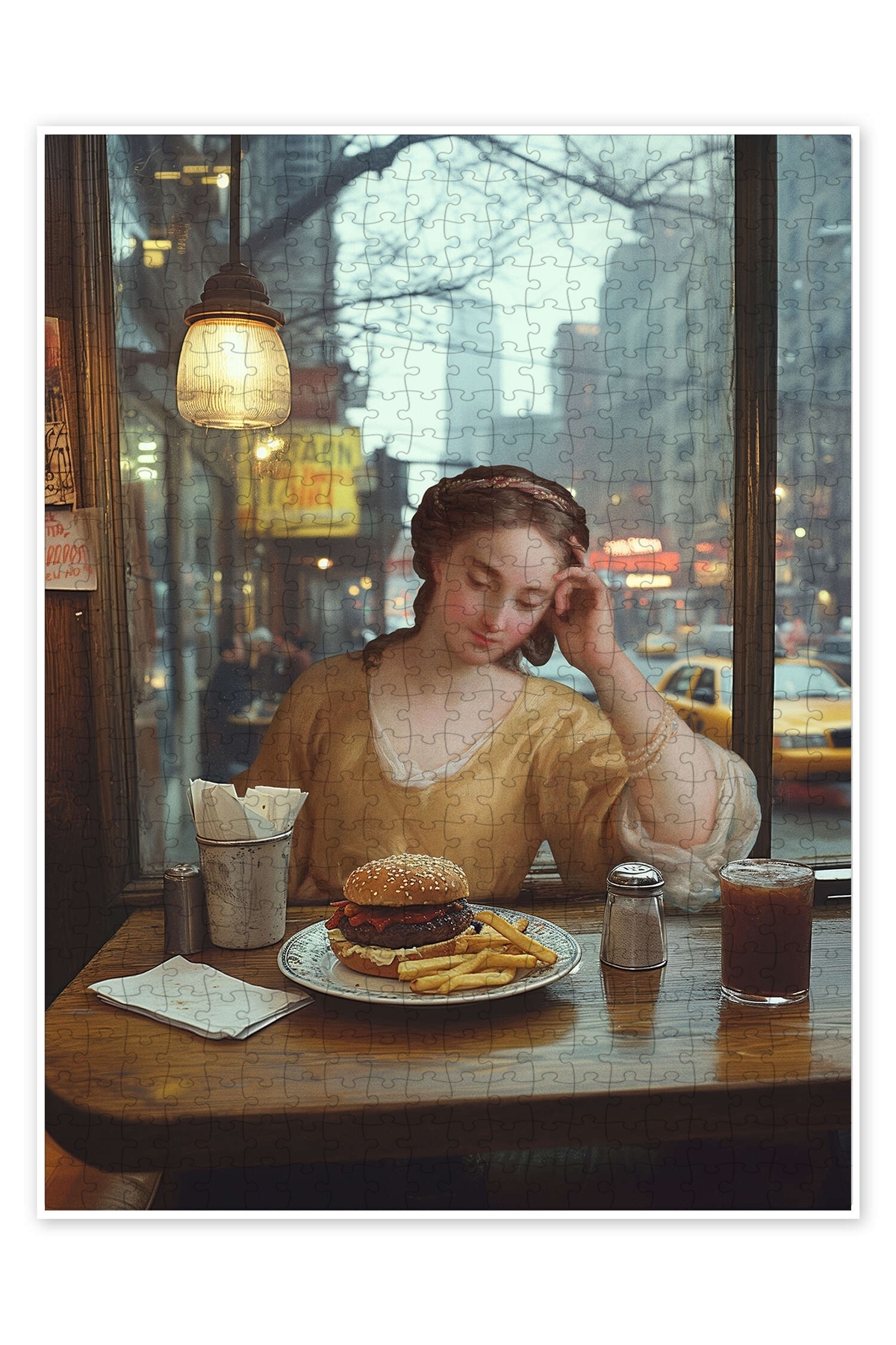 پازل DINER DISAPPOINTMENT آشپزخانه 500 تکه اره منبت کاری مویی با تم مخصوص بزرگسالان از ترکیه Jeronkarji
