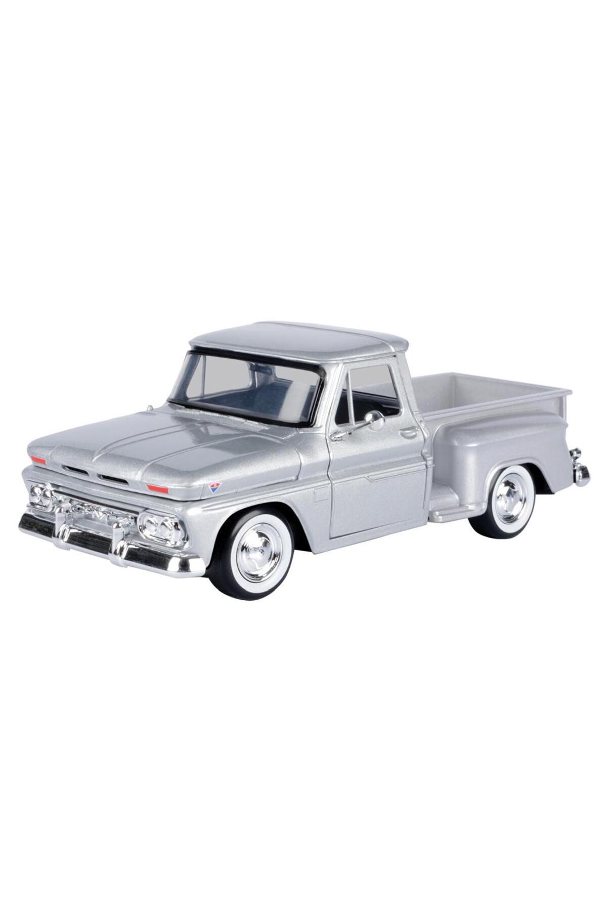 مدل خودرو موتورمکس 1966 GMC C100 فندرساید 1 24 نقره ای اورجینال Motor Max