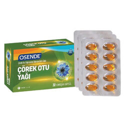 کپسول نرم روغن سیاه‌دانه اوسنده Osende تولید تب ایلاچ TAB İlaç Sanayi A.Ş بسته ۳۰ عددی