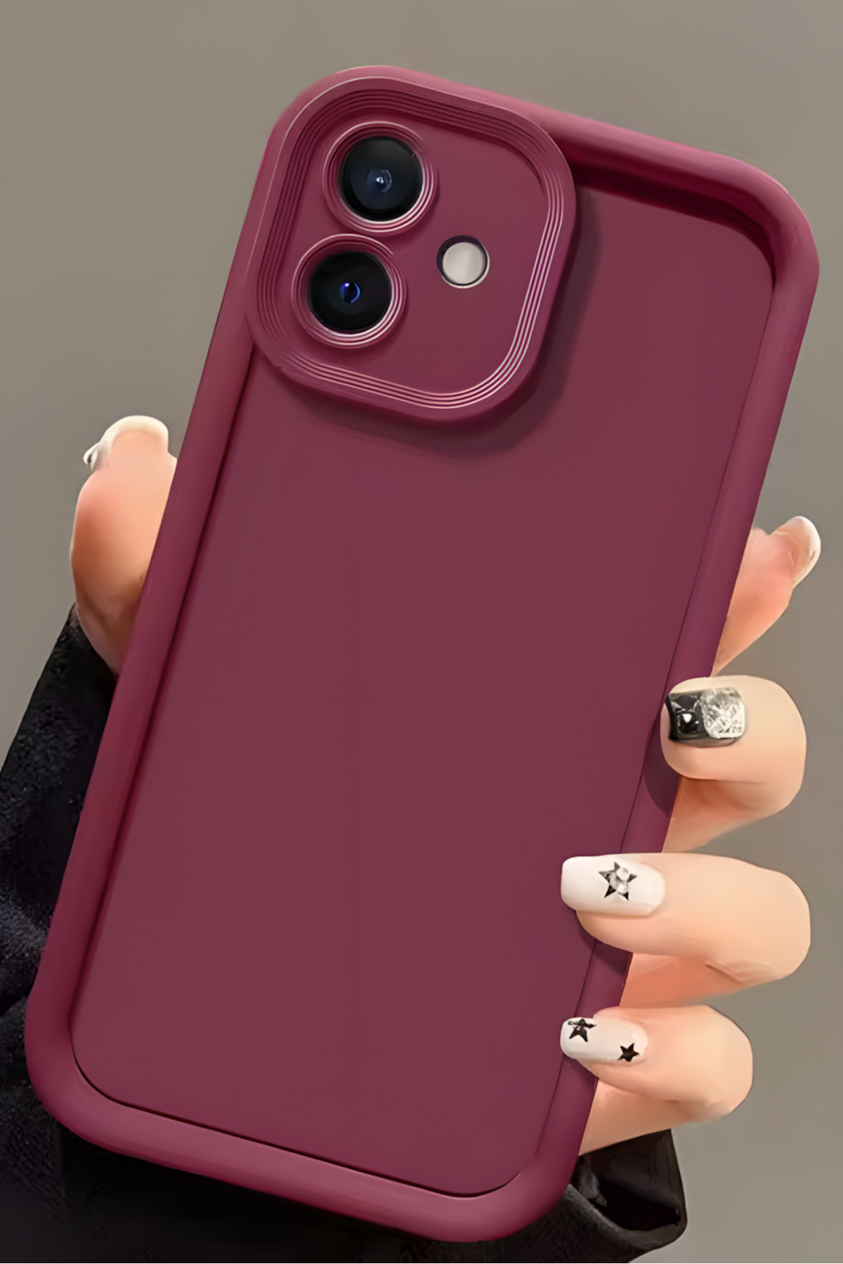 کاور و قاب پوشش محافظ سیلیکونی قرمز CLARET جذب شوک با بافت نرم دوربین SAMSUNG GALAXY A06 فیبکس Fibaks