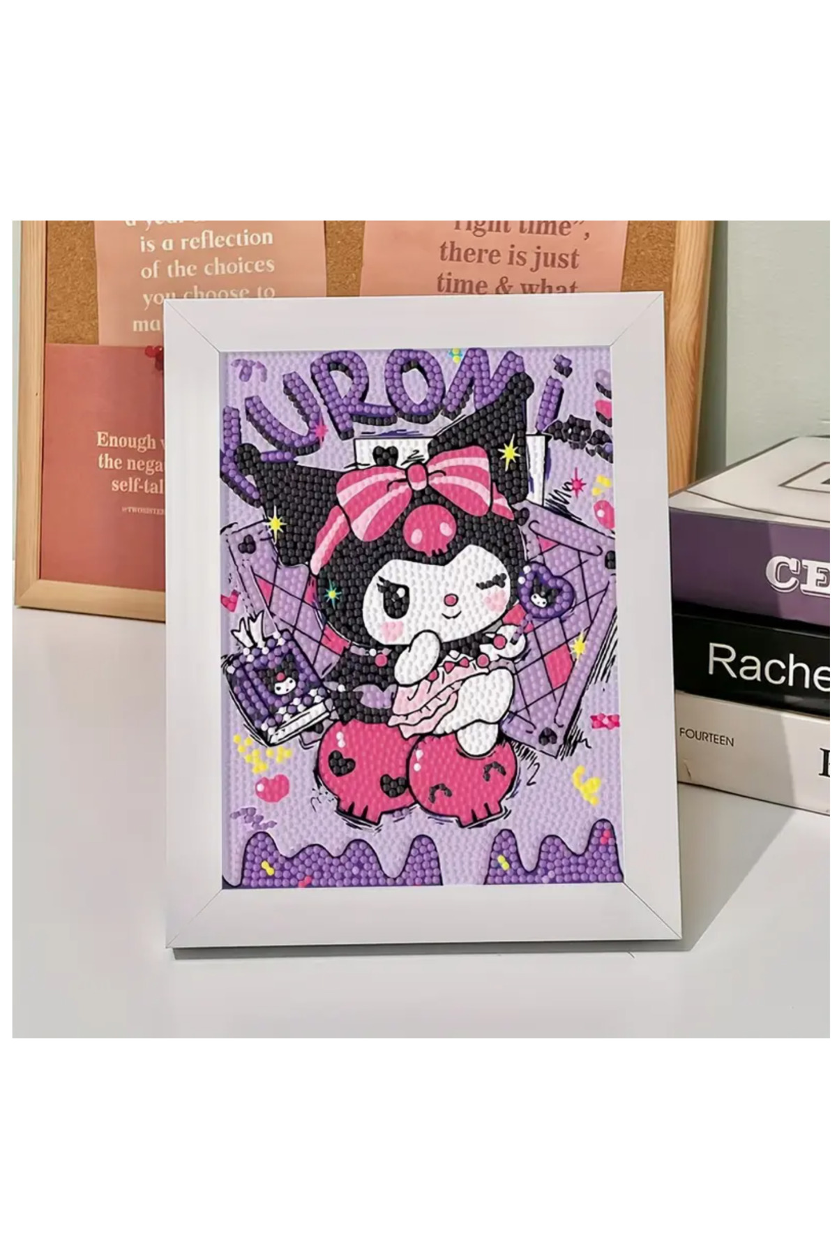 پازل ست نقاشی 5 بعدی الماس بدون قاب KUROMI 17 22 سانتی متر ŞAN ART DESİGN