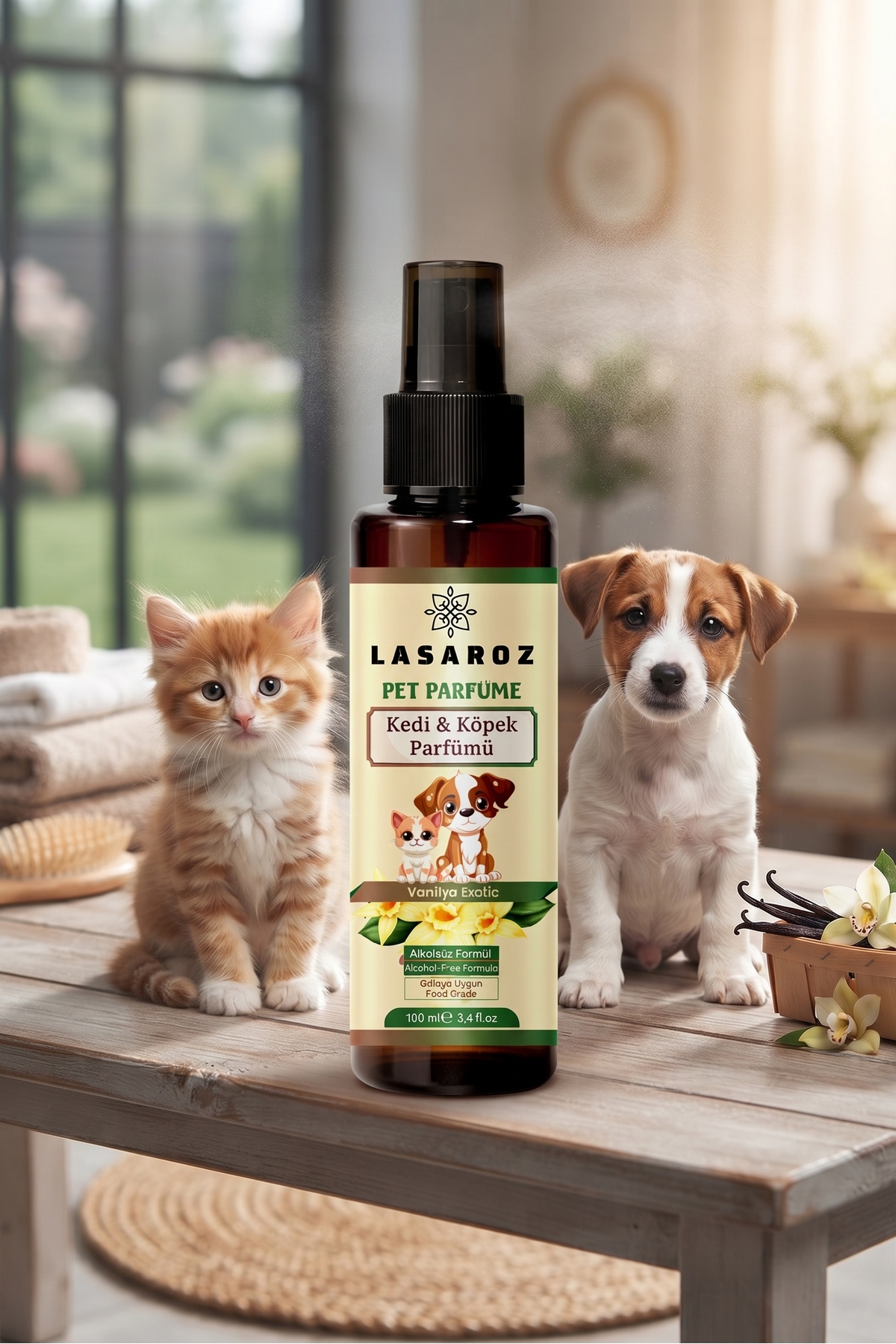 عطر و اسپری سگ و گربه لازاروز Lasaroz، وانیل اگزوتیک، ۲×۱۰۰ میلی‌لیتر