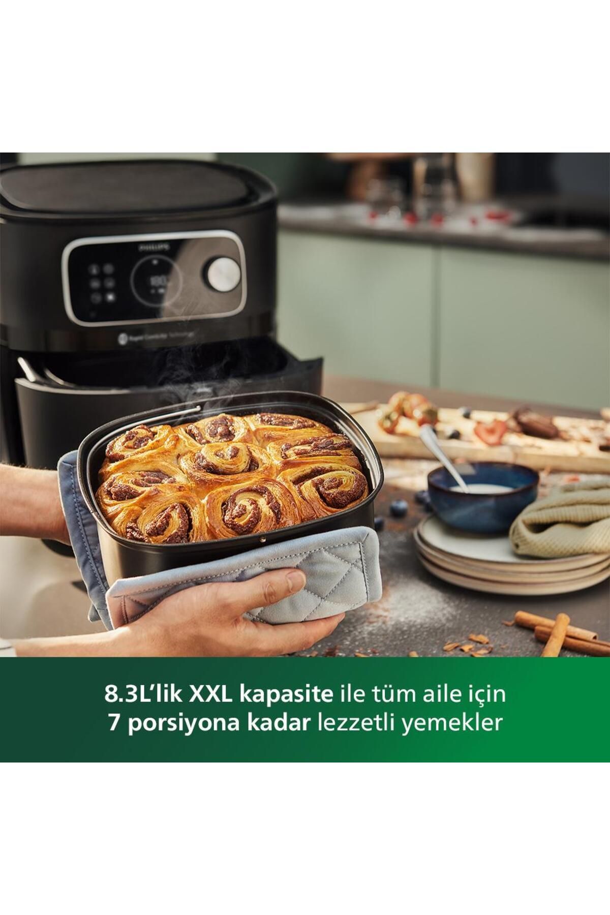 سرخ کن 7000 سری XXL هواسردکن اتصال از راه دور 2 کیلوگرم قیف با ظرفیت 8.3 لیتر HD9875 90 اورجینال Philips
