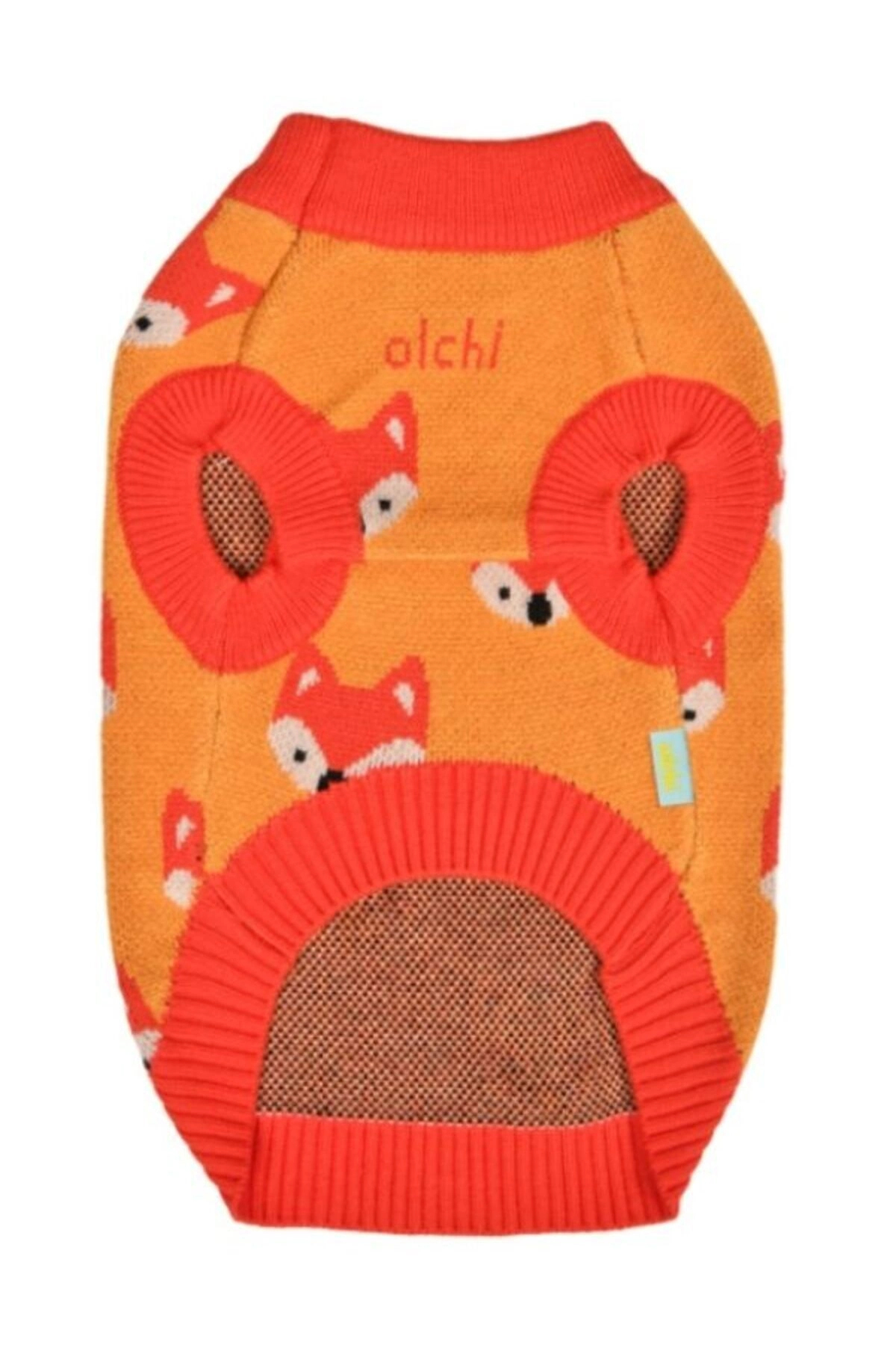 لباس بافتنی سگ اولچی Olchi Friends Knit، نارنجی، مدل OAYD-KN6738