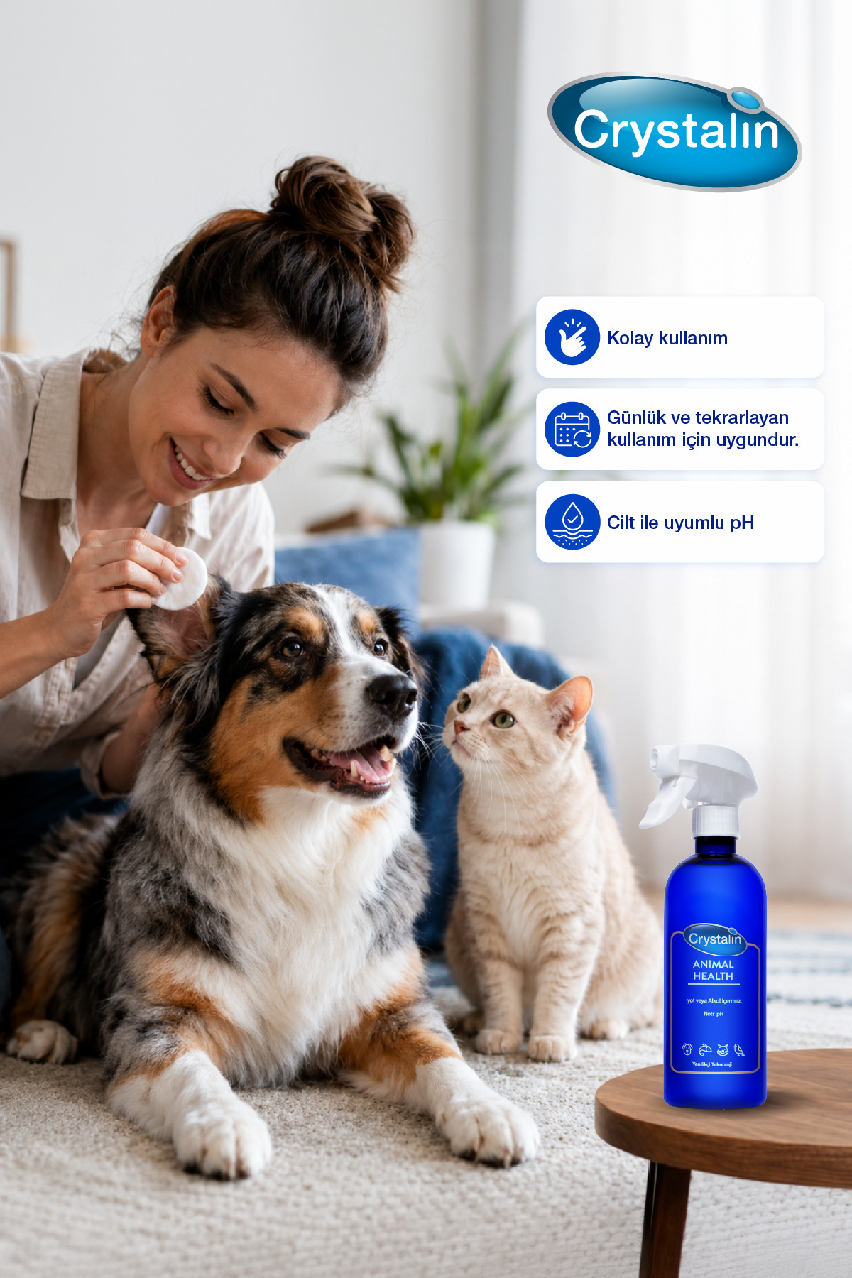محصول سلامت سگ کریستالین Crystalin Animal Health، ۵۰۰ میلی‌لیتر
