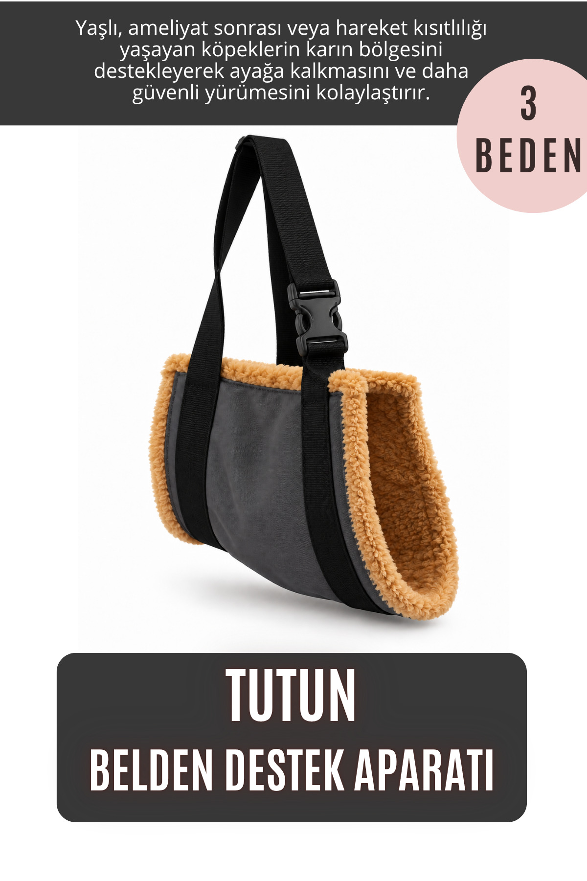 وسیله حمایتی سگ و گربه پاوداز Pawdaz Tutun برای حیوانات سالمند، دارای معلولیت یا پس از جراحی چندرنگ