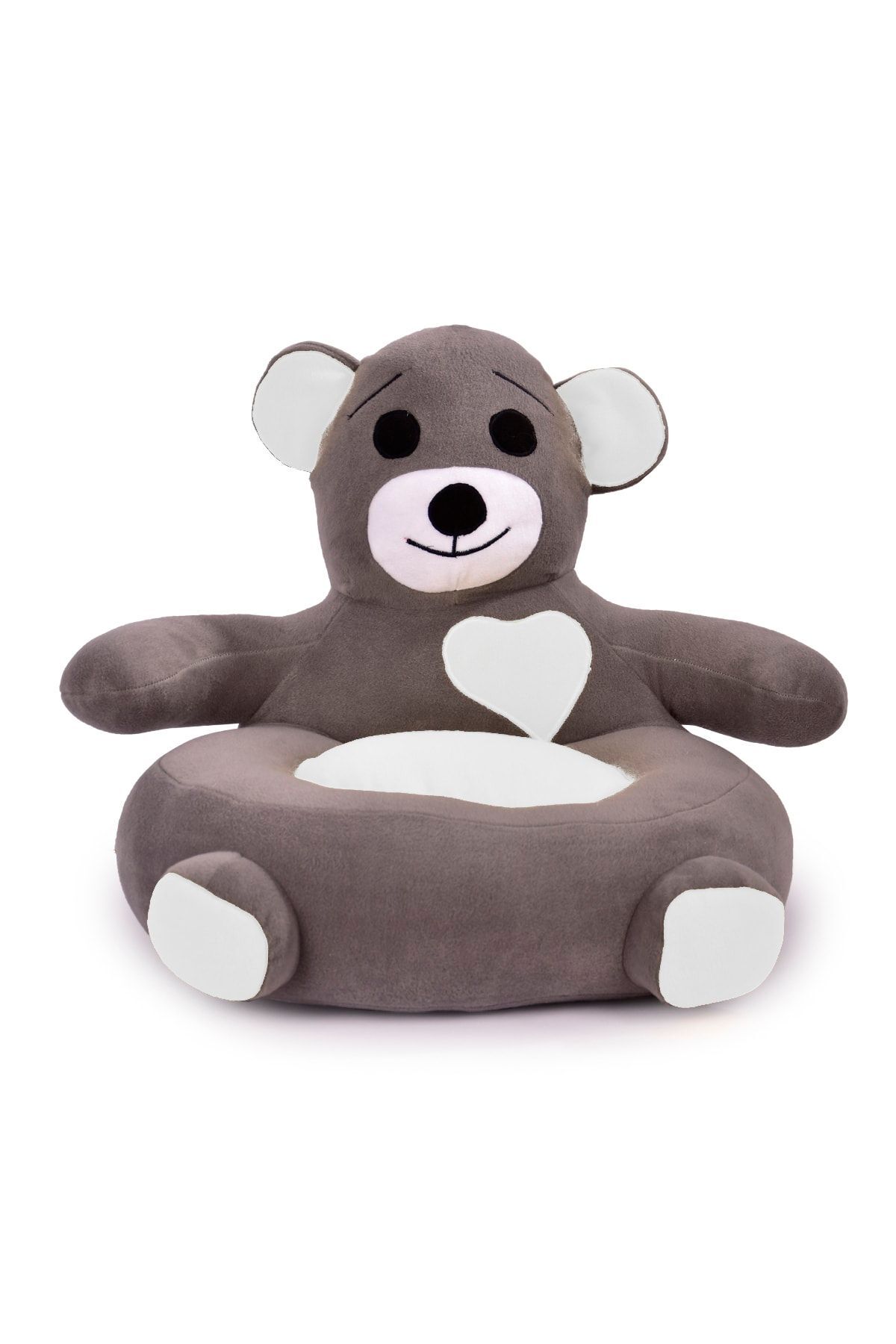 اسباب بازی های پشمی صندلی مخملی بچه خرس عروسکی – TEDDY BEAR SEAT GREY WHITE TOKKO