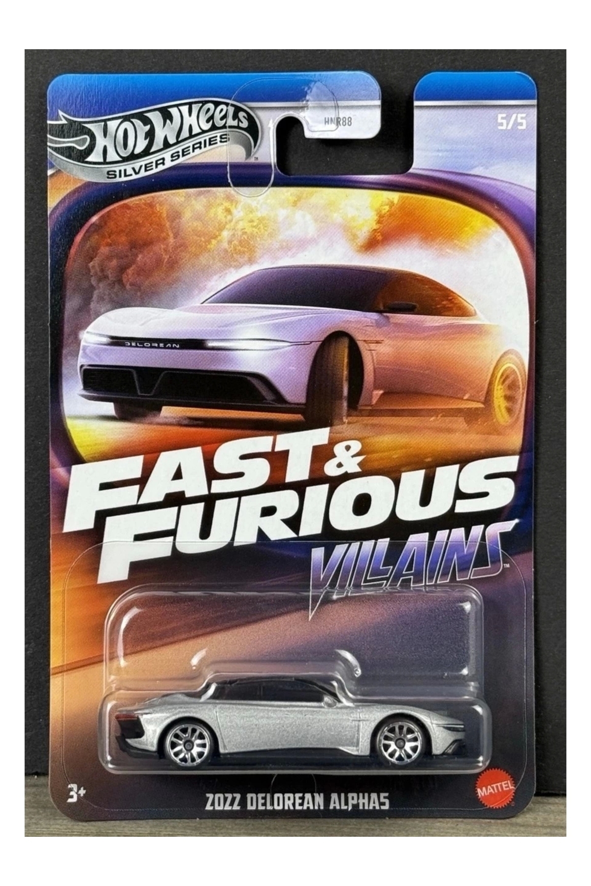 ماشین اسباب بازی 2022 DELOREAN ALPHA5 شرور سریع و خشمگین. هات ویلز اورجینال HOT WHEELS