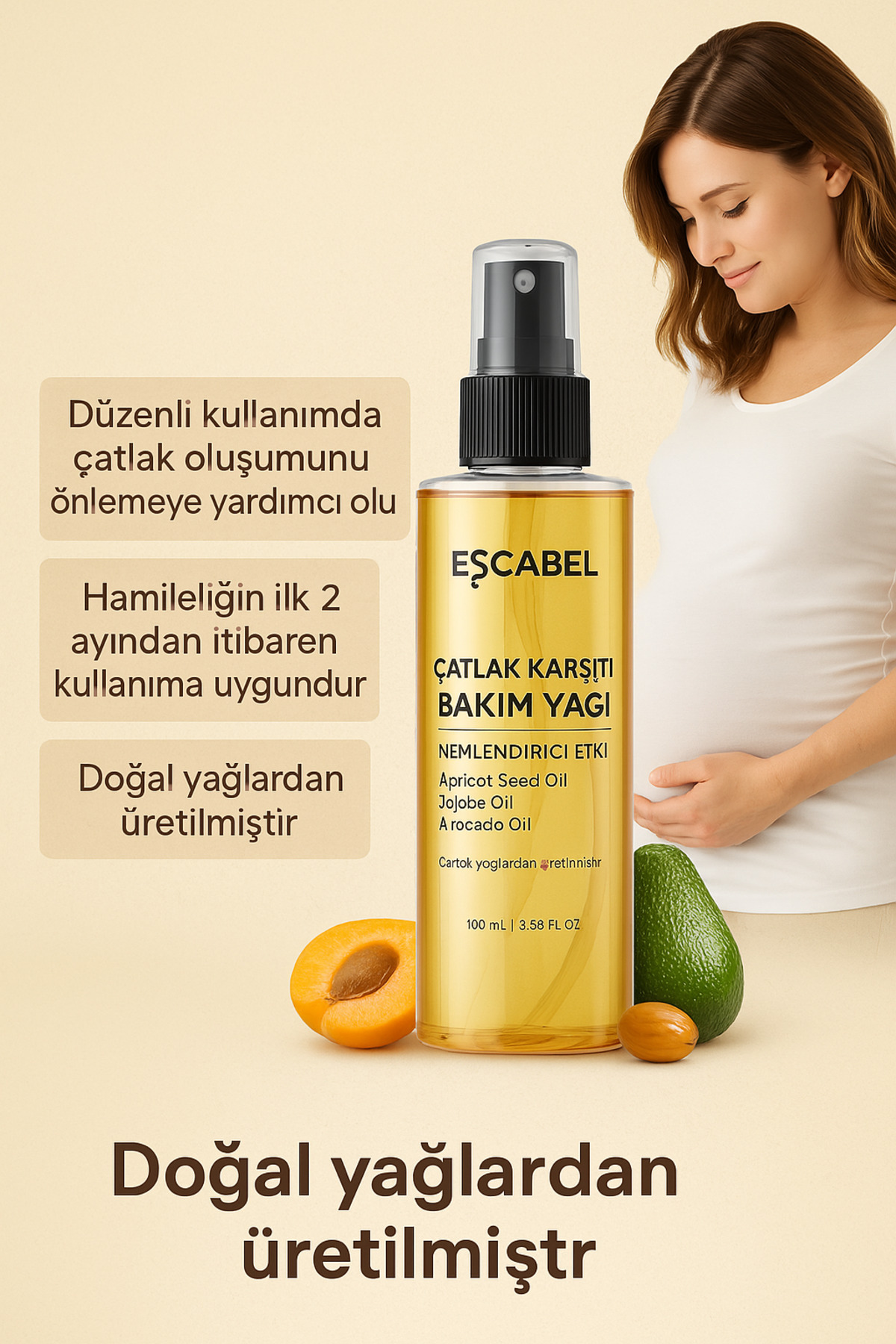 روغن مراقبت از ترک پوست 100 میلی لیتر مناسب مادران Escabel