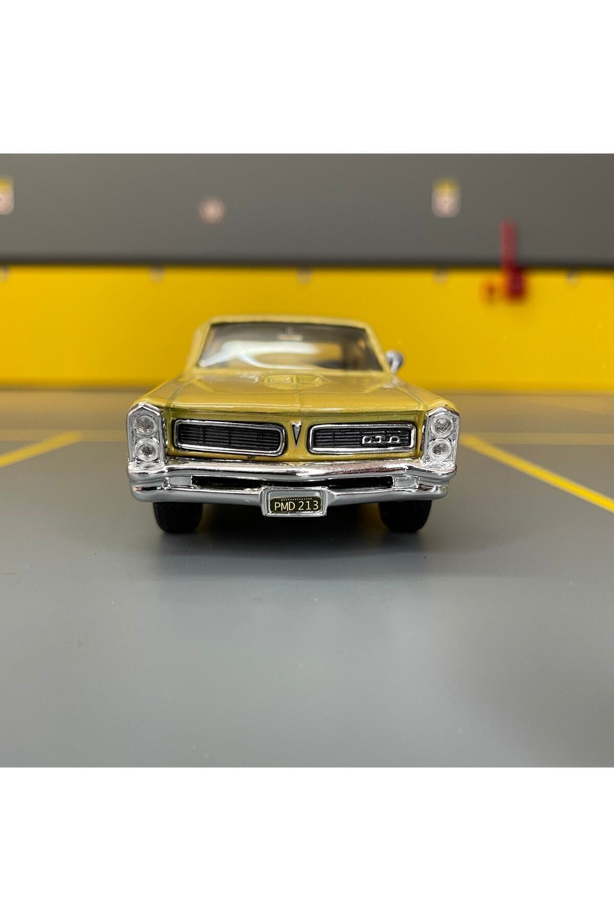 مدل خودرو PONTIAC GTO 1965 1 36 SCALE C&amp;C MODEL GARAGE PULL DROP DIECAST METAL TOY CAR اورجینال Genel Markalar
