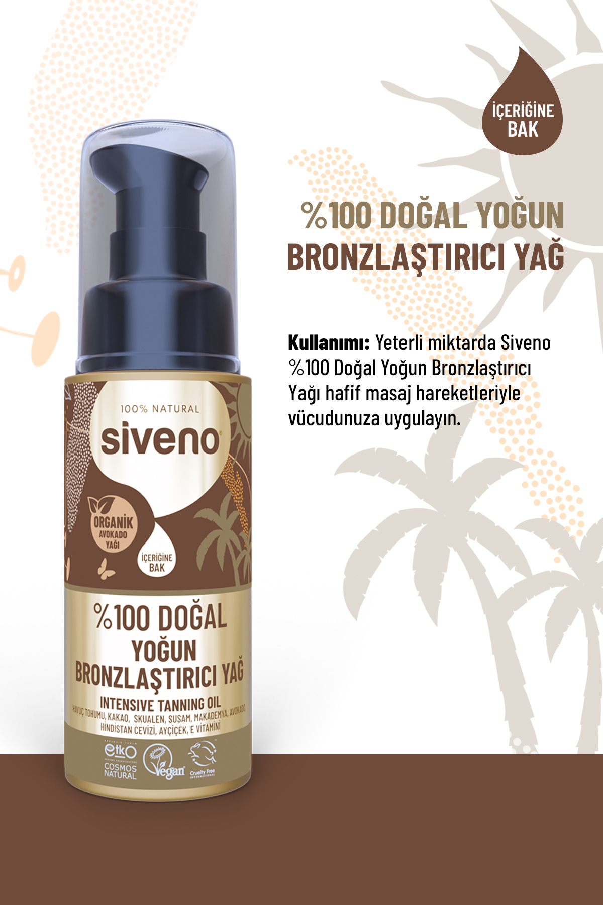 برنزه کننده 100 ٪ روغن طبیعی آلی آووکادو مرطوب فشرده 50 میل Siveno