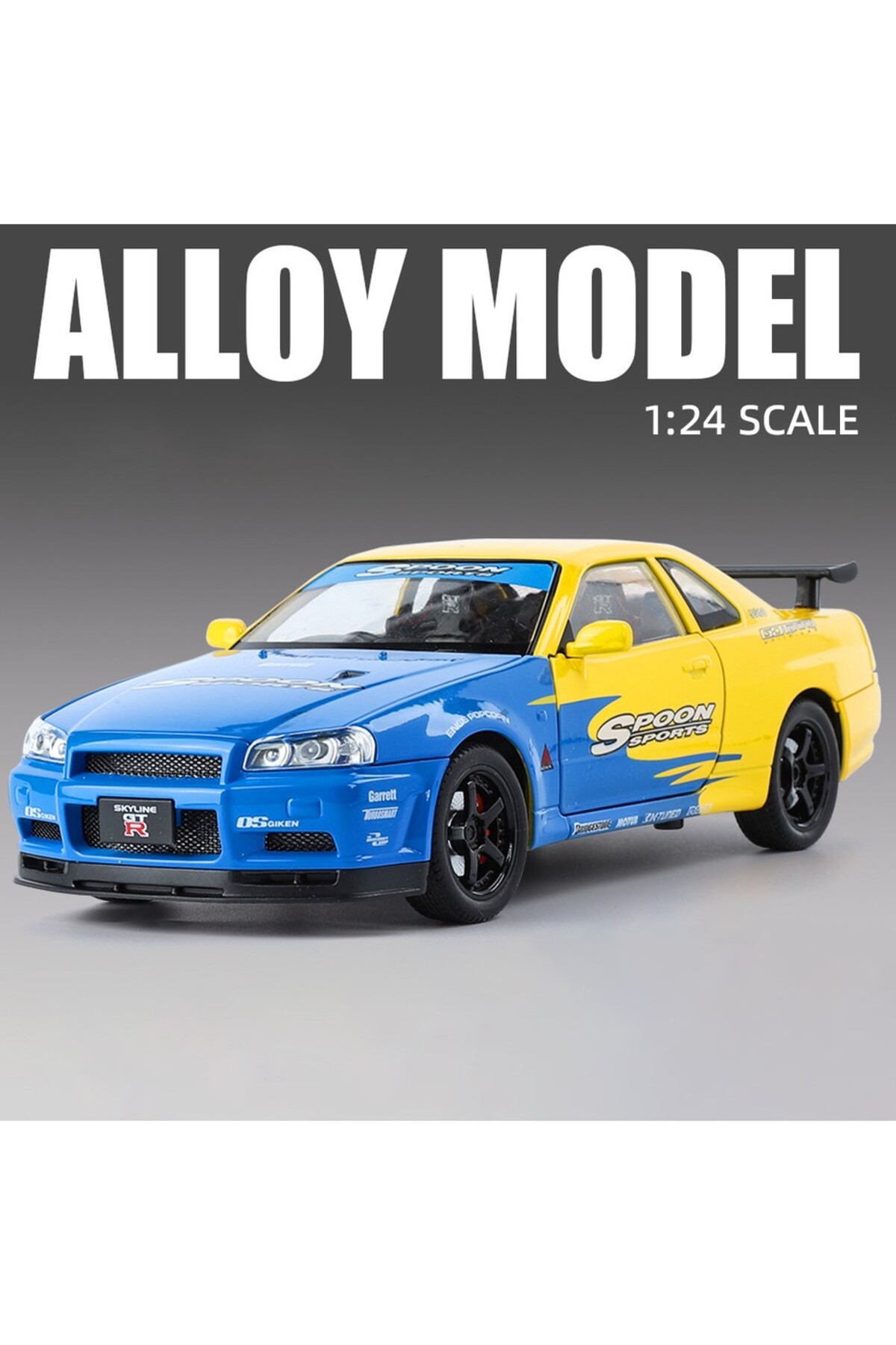 مدل خودرو NISSAN SKYLINE GTR R34 FAST AND FURIOUS COLLECTION DIECAST METAL CAR 1.24 SCALE اورجینال YVZ