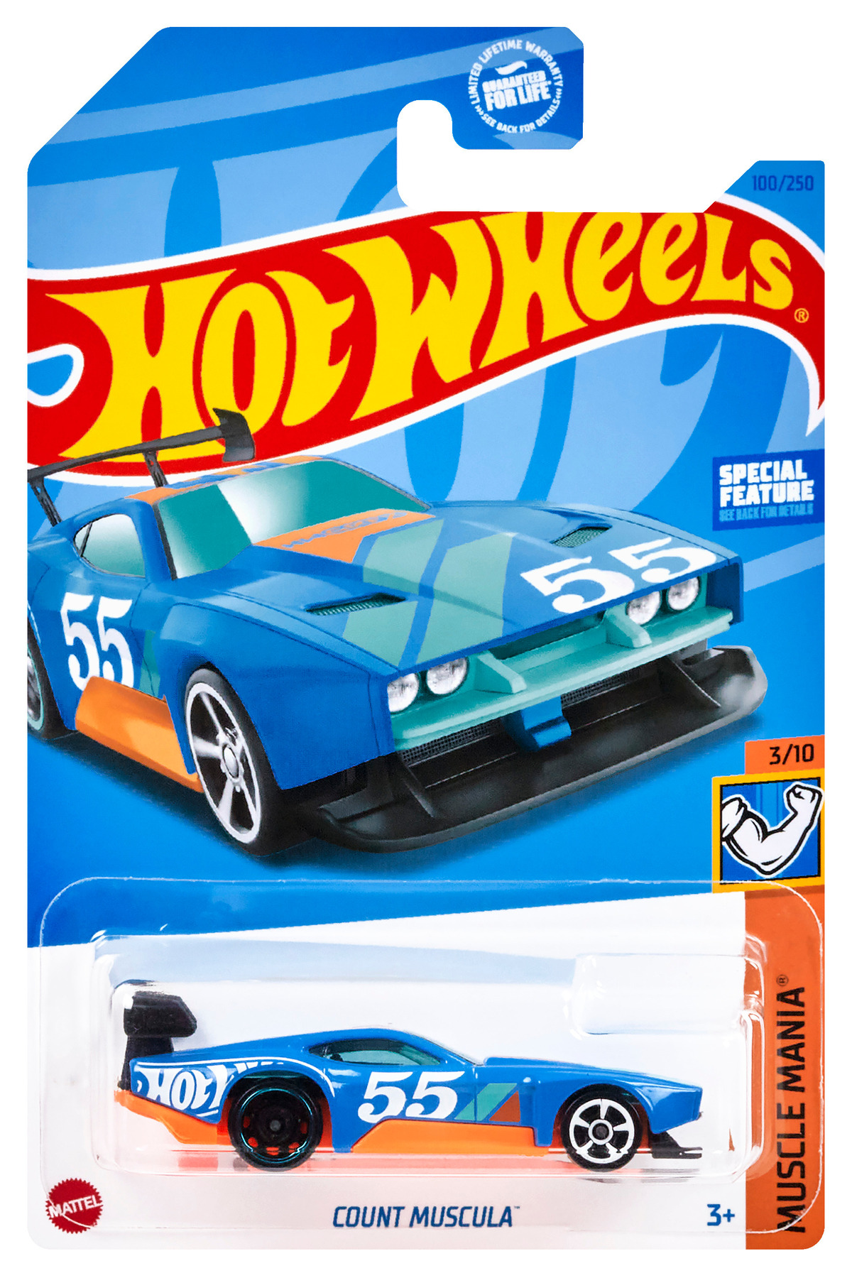 ماشین اسباب بازی اتومبیل های مجرد MUSCULA HKK89 را شمارش می کنند هات ویلز اورجینال HOT WHEELS