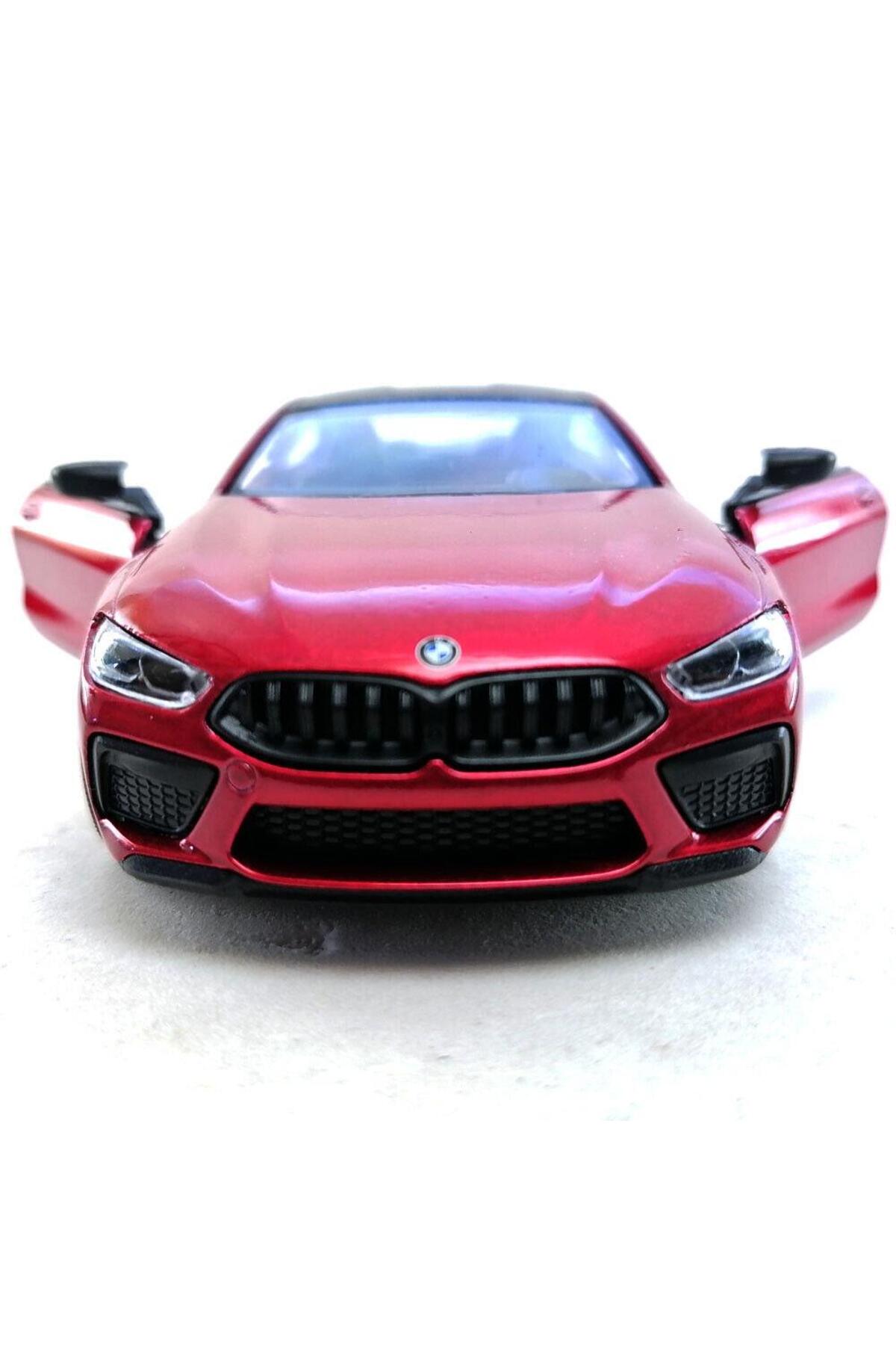 مدل خودرو ماشین BMW M8 COMPETITION COUPE 1:38 قرمز PULL AND DROP اورجینال Kinsmart