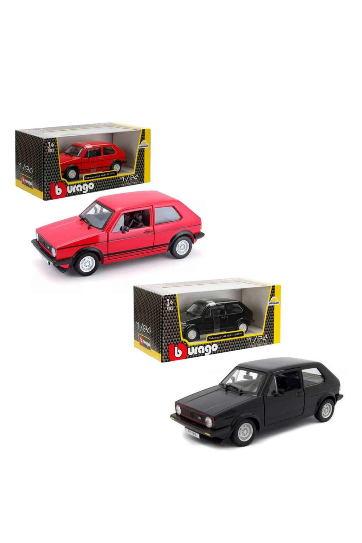 مدل خودرو BBURAGO 1:24 VOLKSWAGEN GOLF MK1 GTI 1979 اورجینال NW NessiWorld