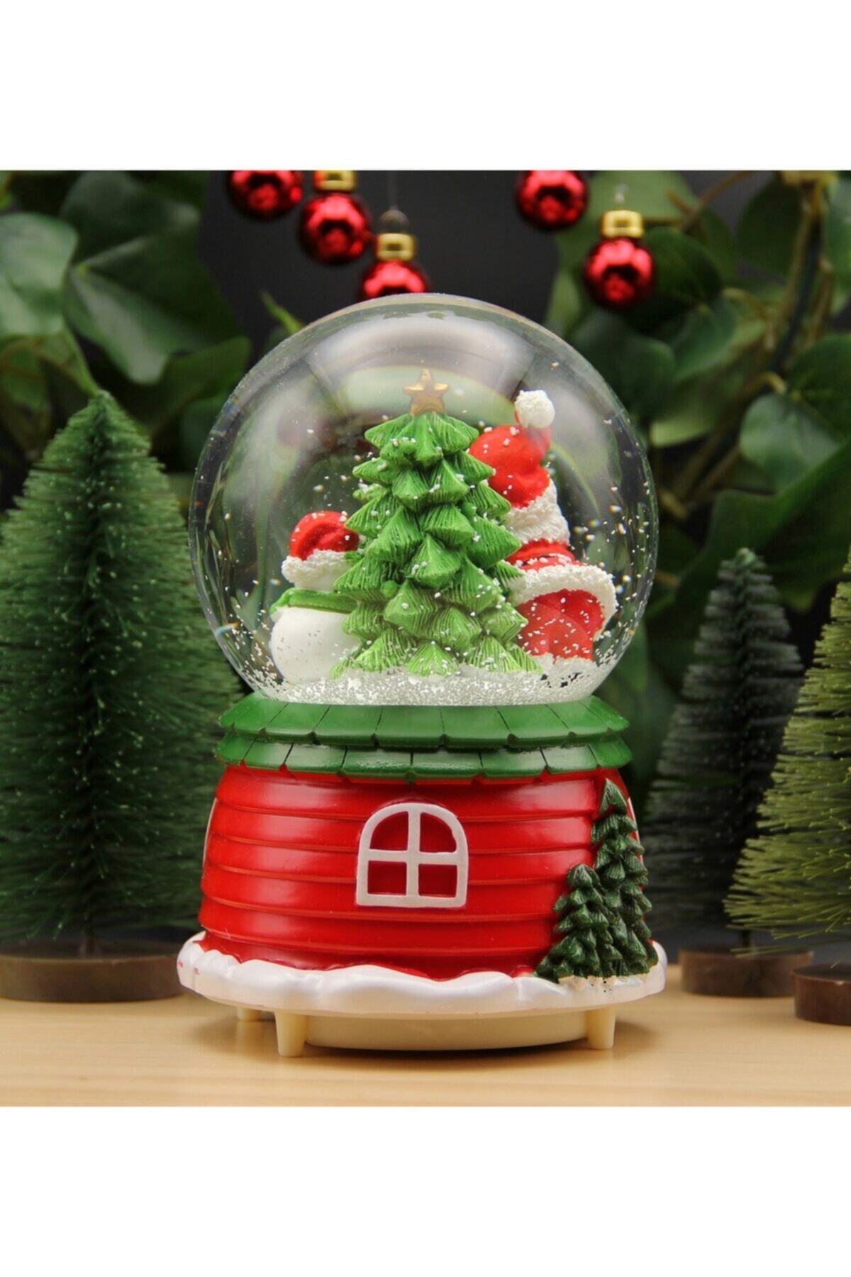 گوی برفی کریسمس SNOW GLOBE MEGA با چراغ موسیقی و MOTOR PREMIUM از ترکیه HEDİYEBİZİZ