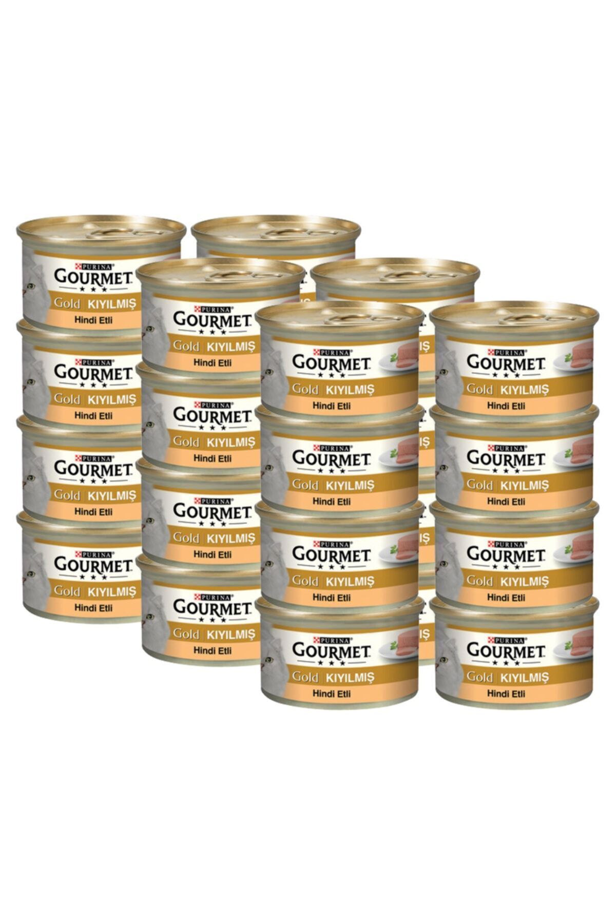 غذای تر گربه پروپلن Pro Plan، Purina Gourmet Gold با گوشت بوقلمون خردشده، بسته ۲۴ عددی 85 Gr