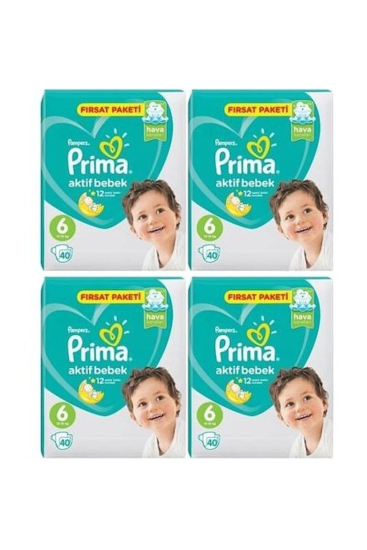 پوشک بچه بسته فرصت کودک فعال شماره 6 13 18 کیلوگرم 40X4 160 عدد اورجینال Prima