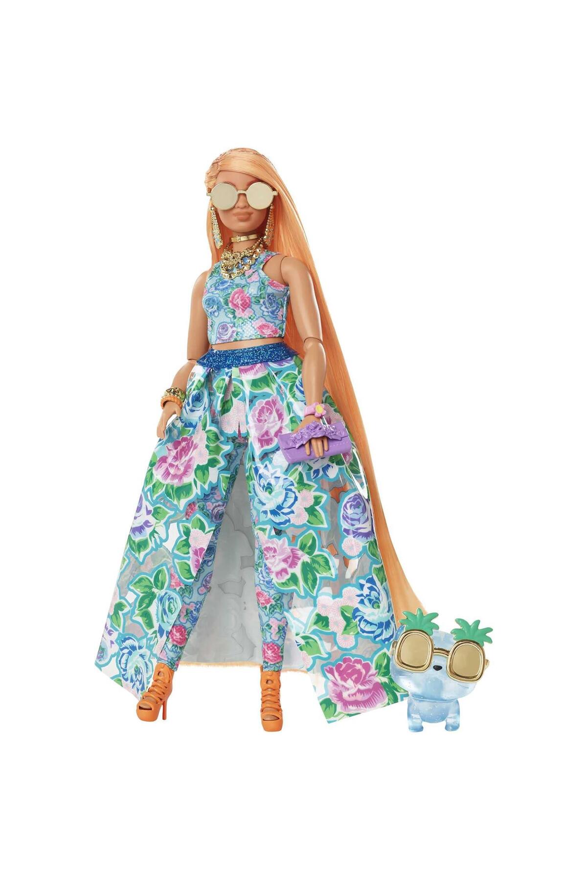 عروسک های اسباب بازی و لوازم جانبی اکسترا بچه گربه اش در لباس اصلی گل اضافی Barbie