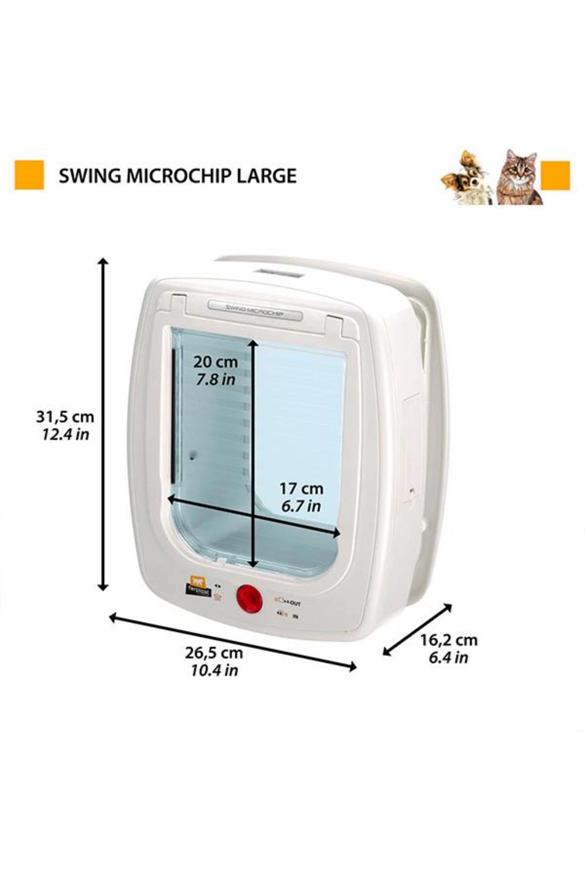 درب گربه میکروچیپی فرپلاست Ferplast Swing Microchip Large Bianca سفید