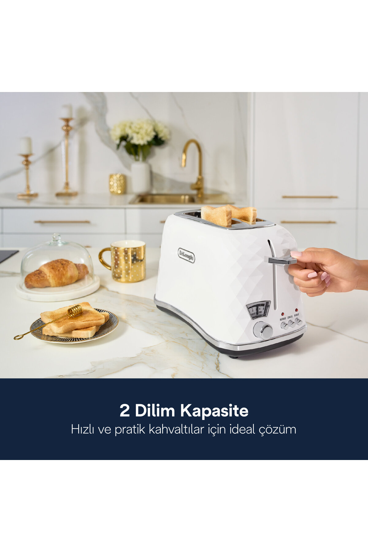 توستر BRILLANTE, CTJ2103.W اورجینال Delonghi