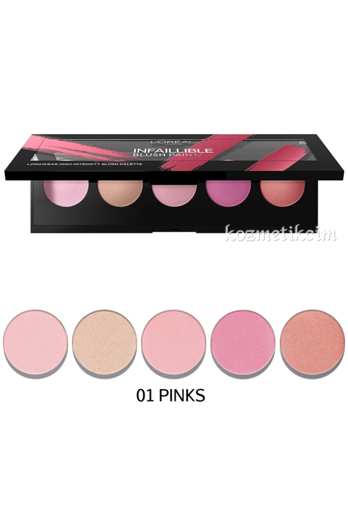 L'Oreal Paris پالت گونه پایدار رنگارنگ پاریس اینفالیبل براش براش پینت