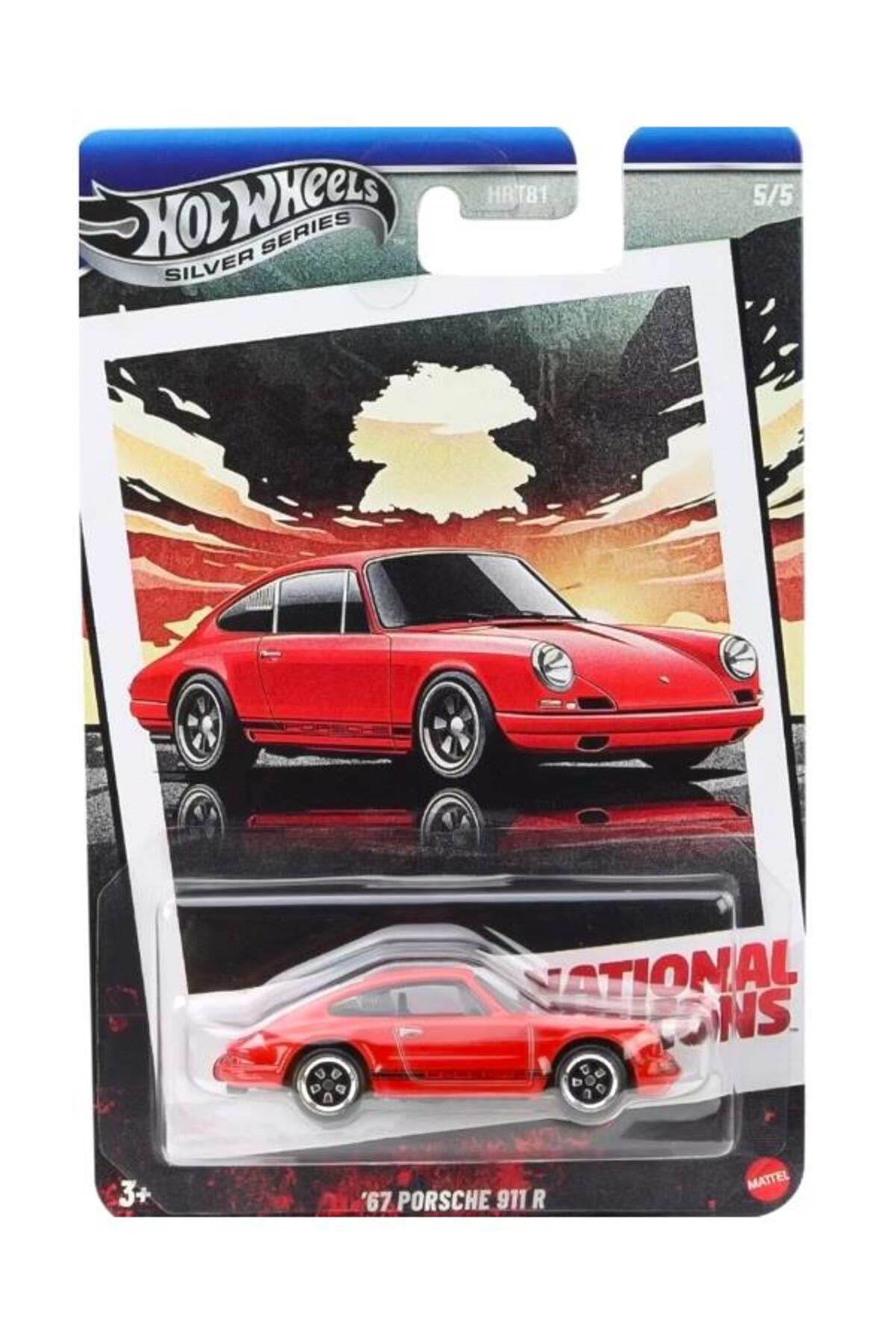 ماشین اسباب بازی سری نقره 67 پورشه 911 R JBY86 هات ویلز اورجینال HOT WHEELS