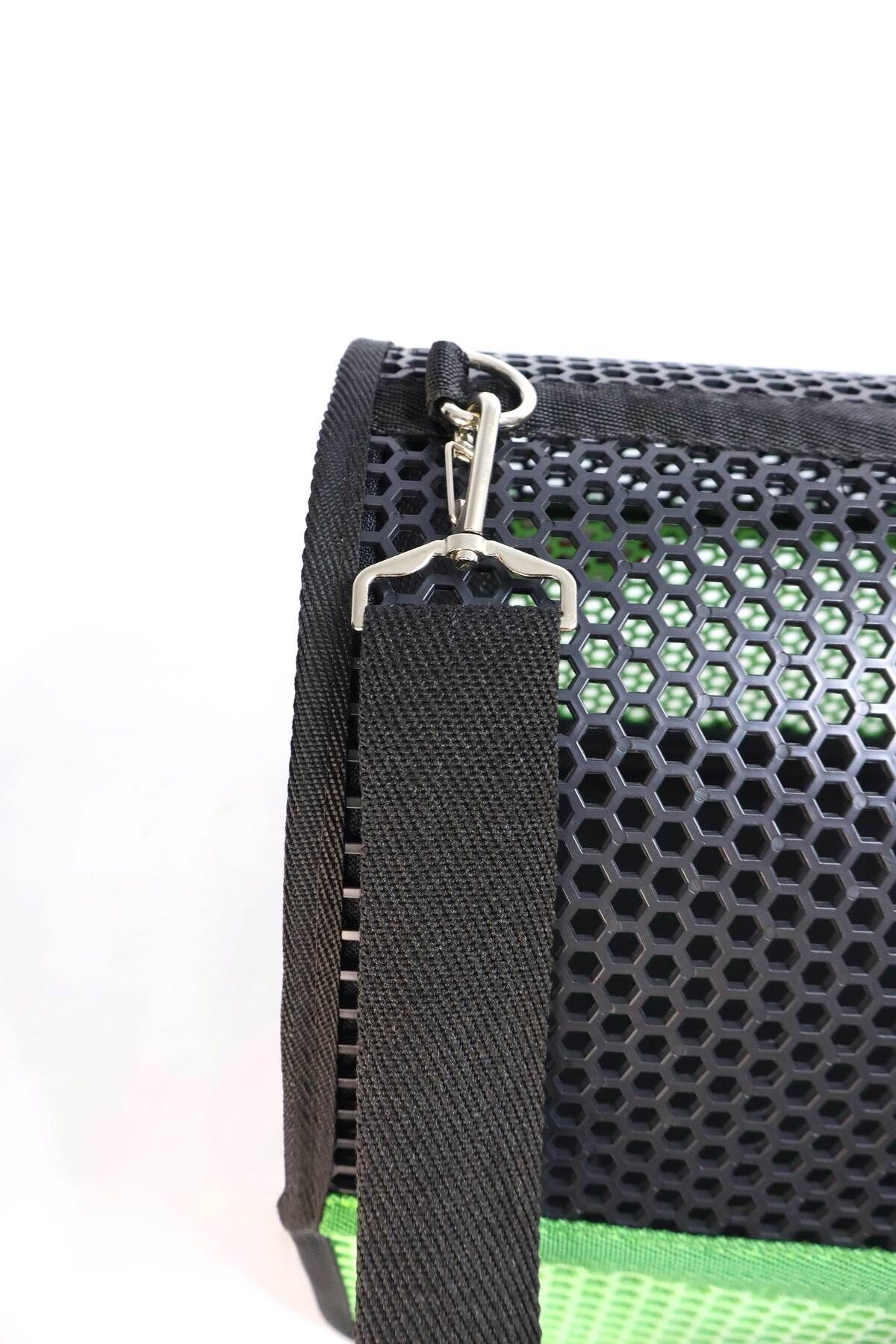 کیف حمل گربه و سگ میگنو Migno مدل FLYBAG Voyager، توری، سبز و مشکی