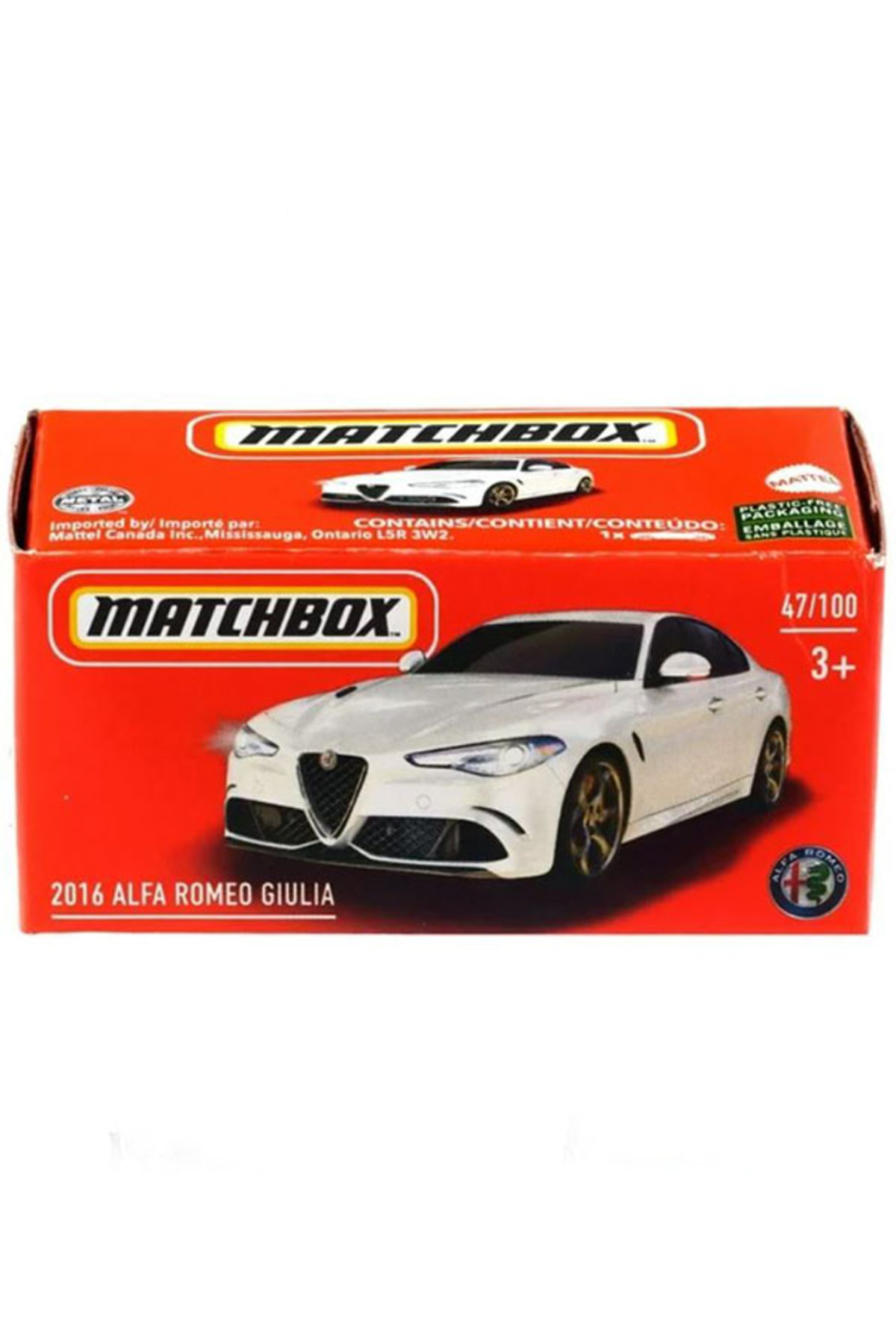 ماشین اسباب بازی جعبه کبریت آلفا رومئو جولیا 2016 سفید 1 64 از ترکیه HOT WHEELS