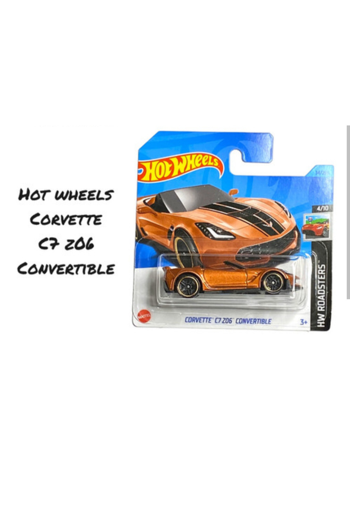 ماشین اسباب بازی CORVETTE C7 206 چرخ های داغ قابل تبدیل 1:64 مقیاس هات ویلز اورجینال HOT WHEELS