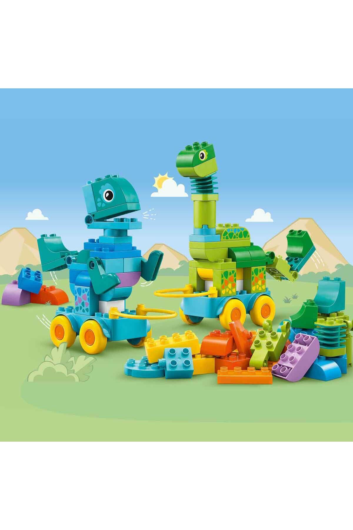 لگو DUPLO TOWN 3 IS 1 IN ON ONE DINOSAURS 10451 در اوایل کودکان سال پیر اورجینال LEGO