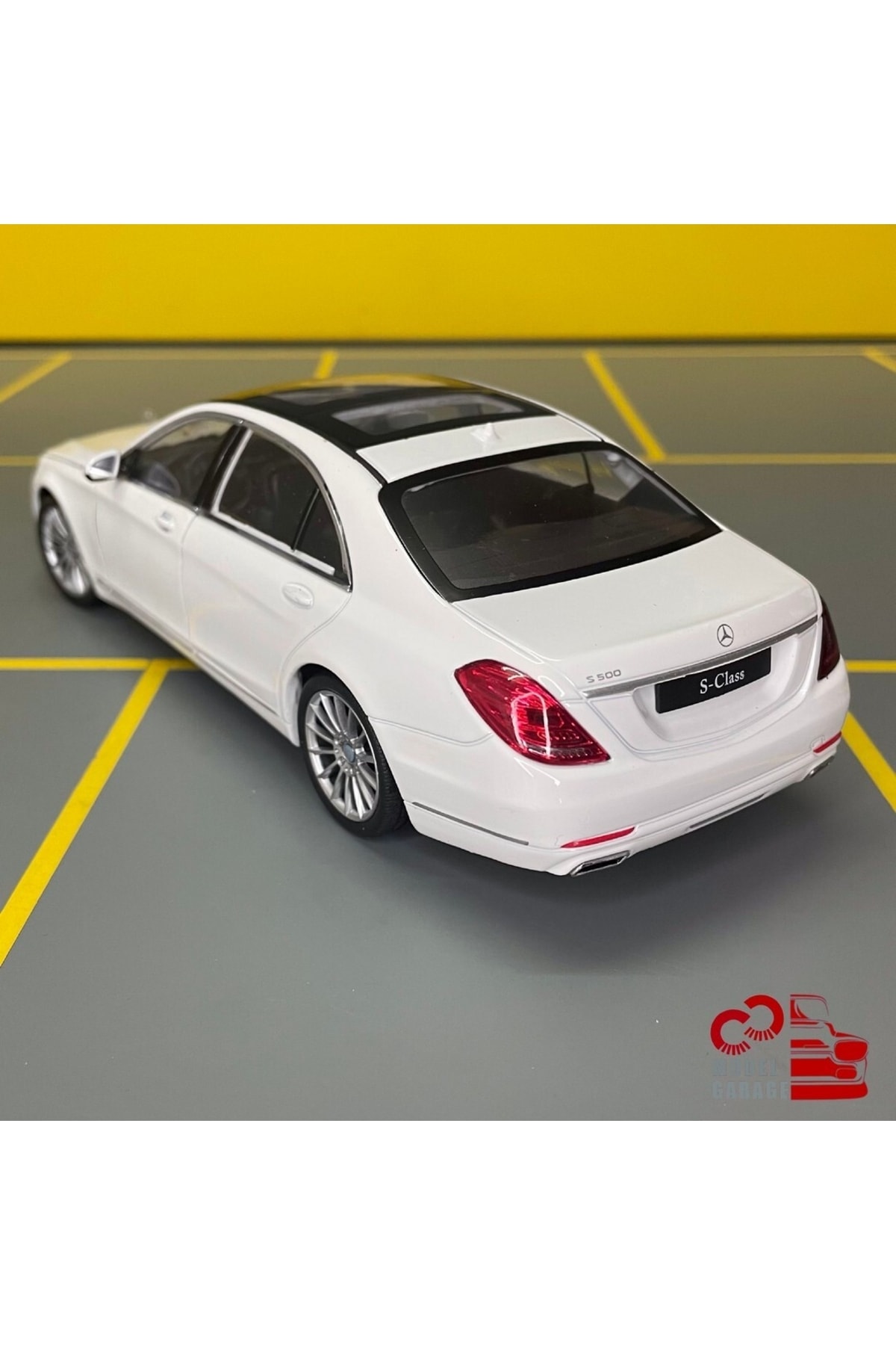 مدل خودرو مرسدس بنز S CLASS 1 24 SCALE C&amp;C MODEL GARAGE DIECAST METAL اورجینال WELLY