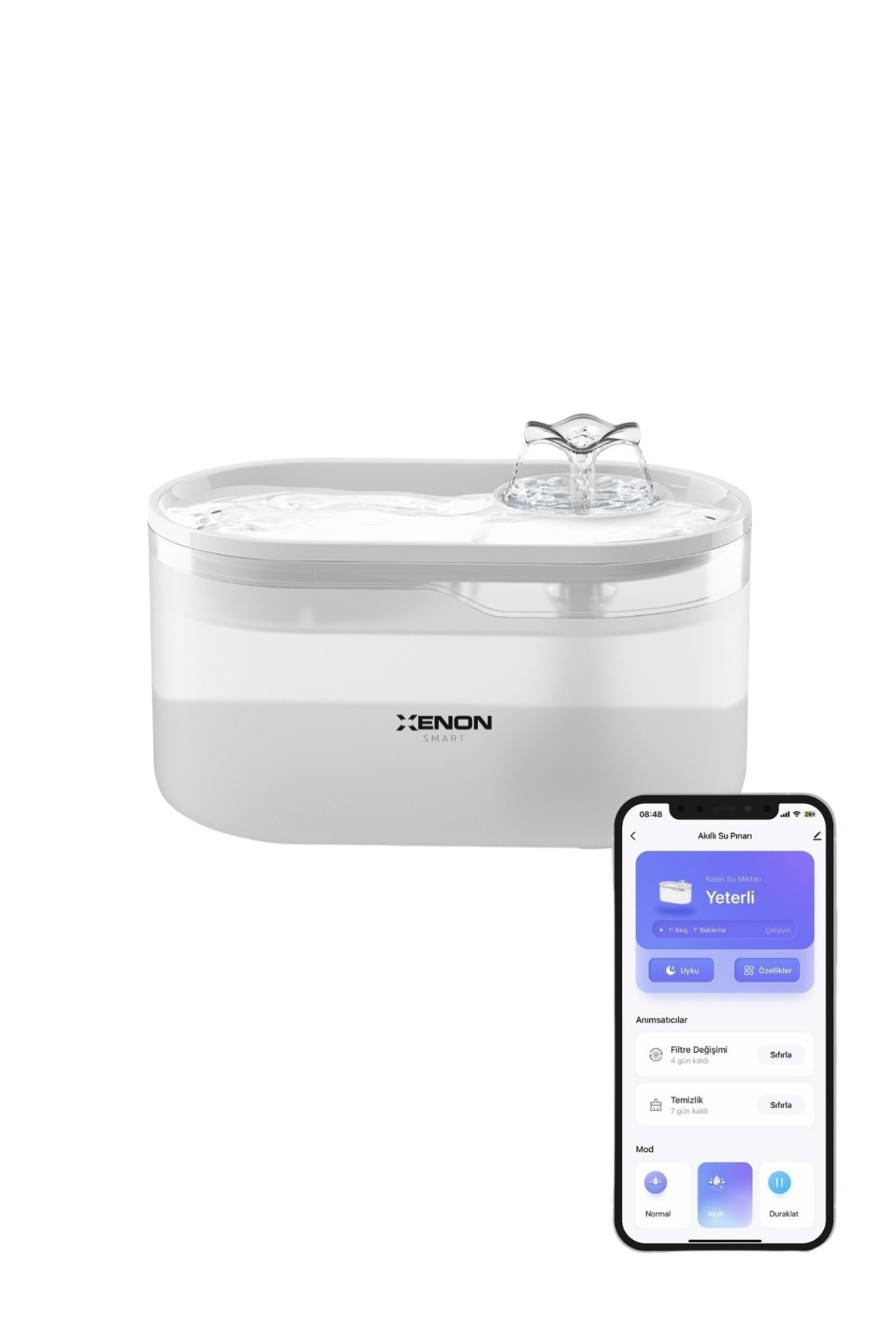 ست ۴ تکه لوازم گربه زنون اسمارت Xenon Smart، مدل B04878600005، با توالت خودکار دوربین‌دار