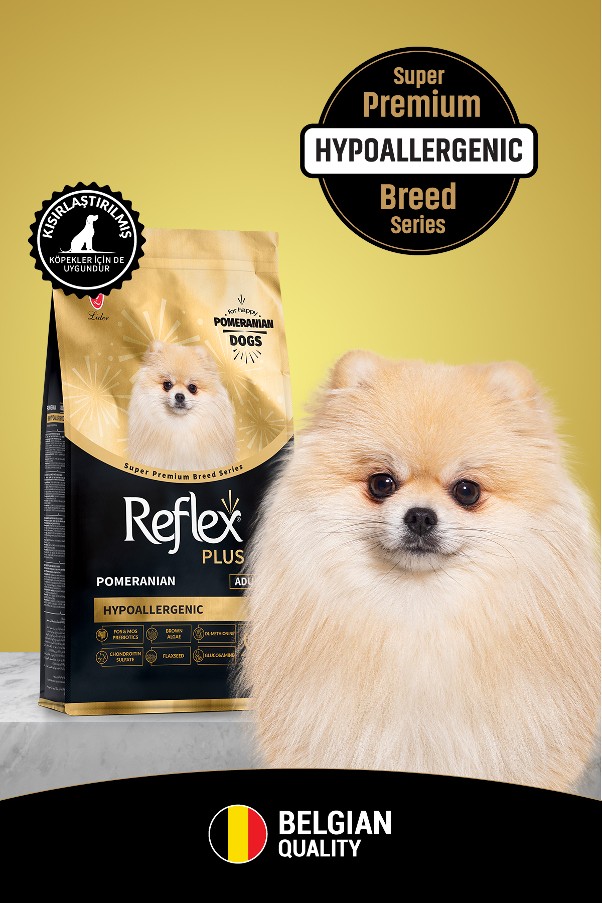 غذای خشک سگ پامرانیان بالغ رفلکس Reflex Plus هیپوآلرژنیک، ۲ کیلوگرم (RFX-602)