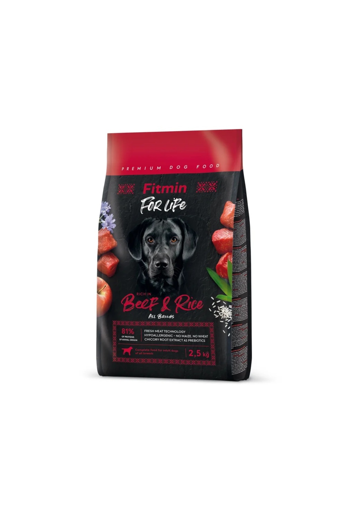 غذای خشک سگ بالغ فیت‌مین Fitmin For Life Beef&Rice، ۲٫۵ کیلوگرم 2,5 kg